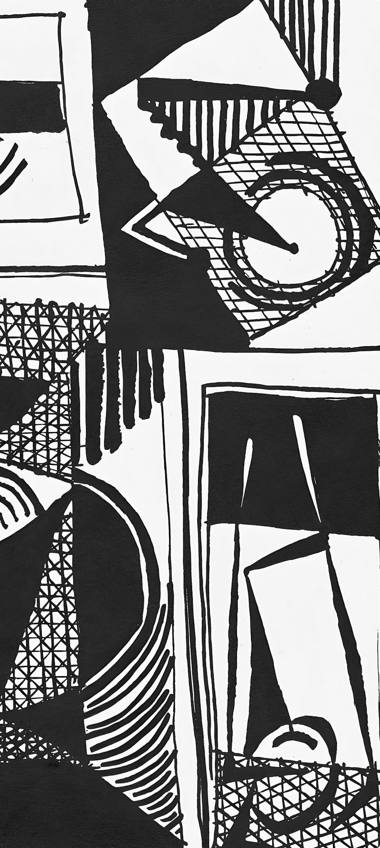 Picasso, Composition (J/Vollard 193 ; Monod 10485), Hélène chez Archimède (d'après) - Gris Still-Life Print par Pablo Picasso