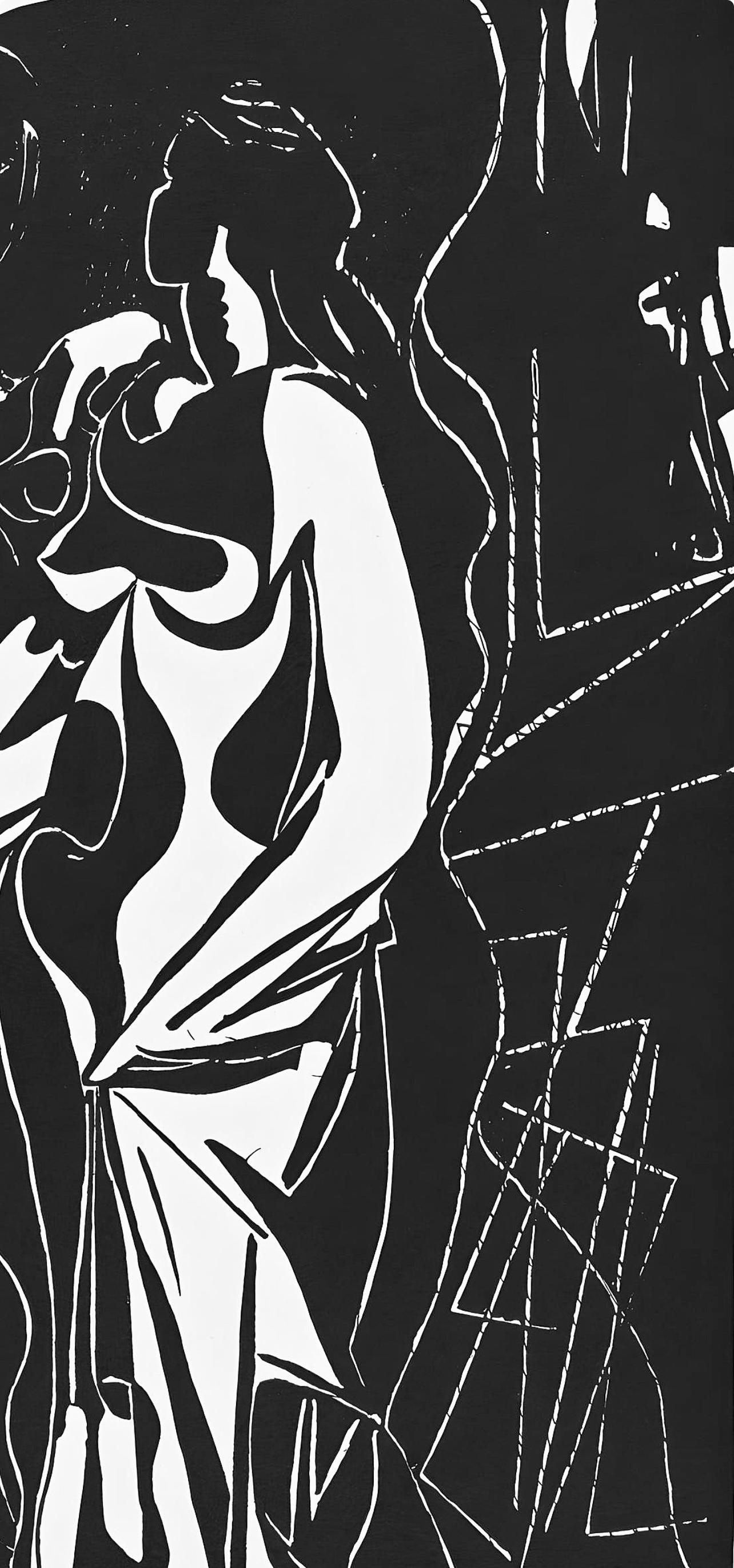 Picasso, Composition (J/Vollard 193; Monod 10485), Hélène chez Archimède (after) - Black Abstract Print by Pablo Picasso