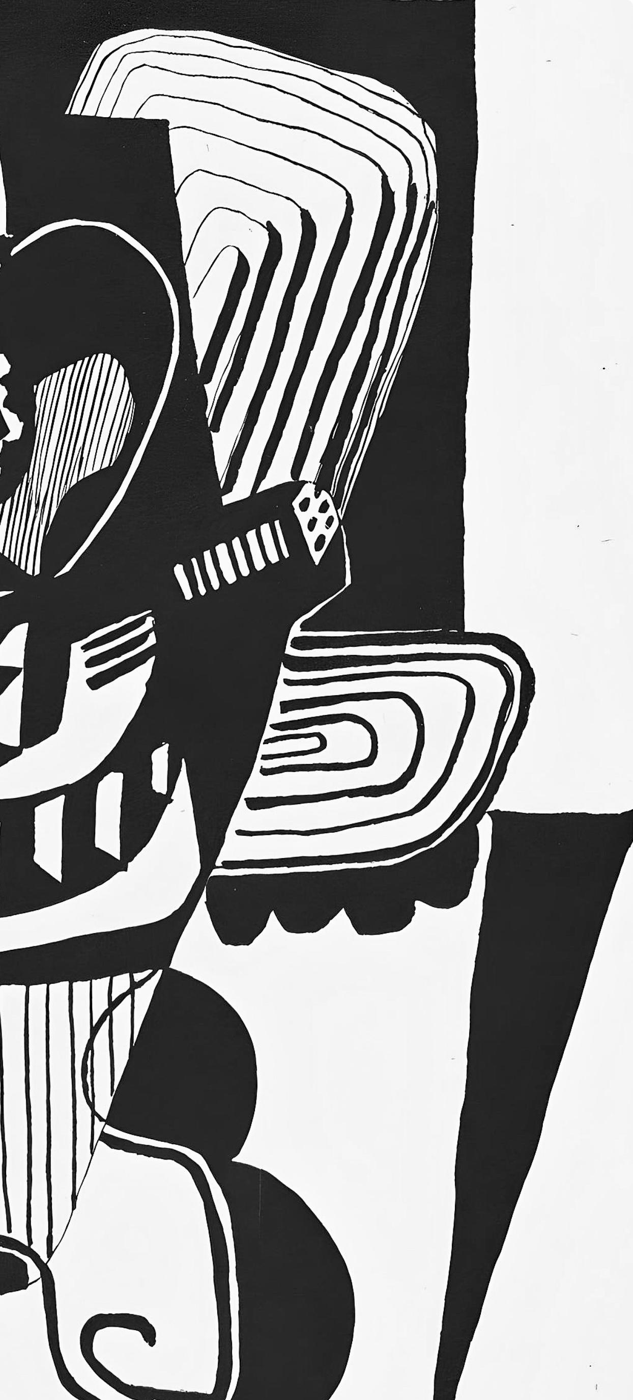 Picasso, Composition (J/Vollard 193; Monod 10485), Hélène chez Archimède (after) - Black Abstract Print by Pablo Picasso