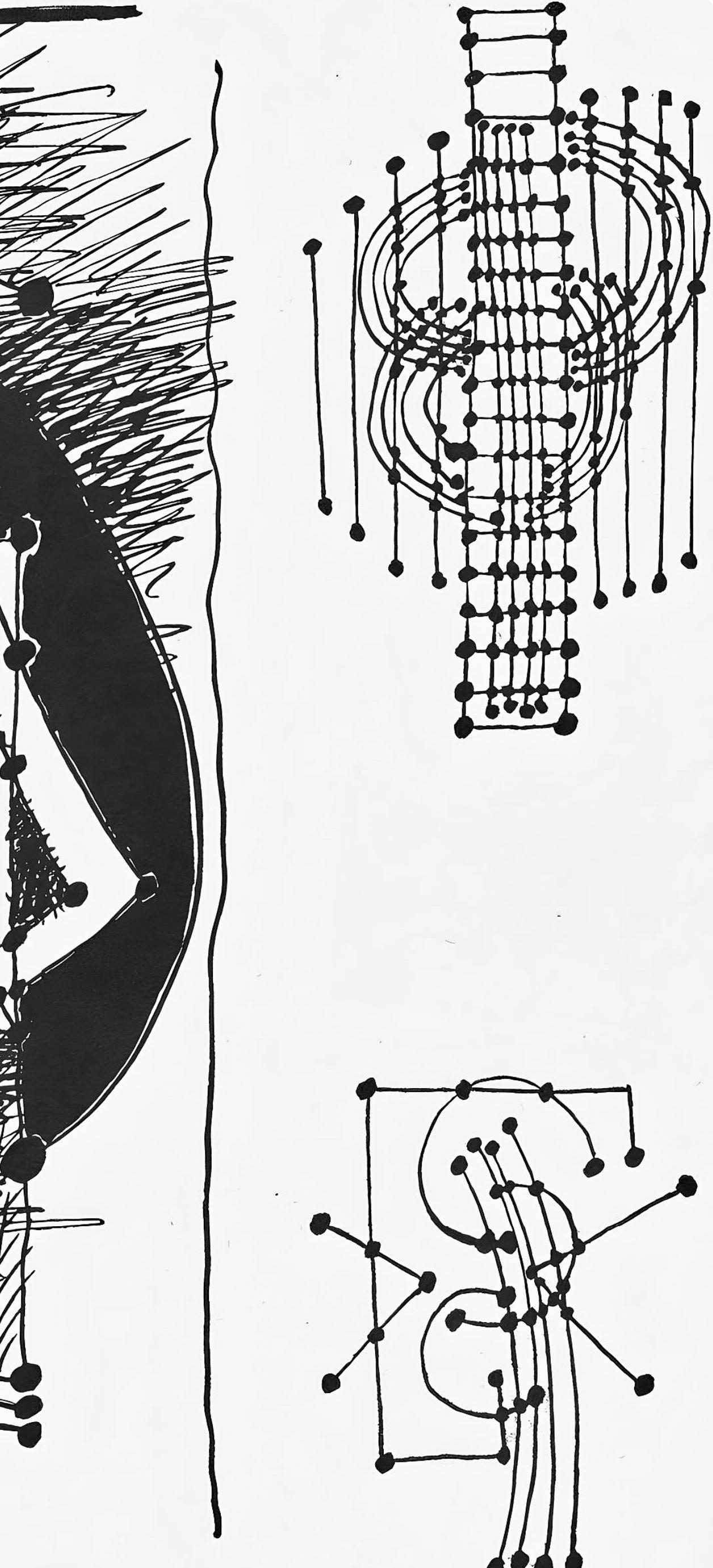 Picasso, Composition (J/Vollard 193; Monod 10485), Hélène chez Archimède (after) - Gray Abstract Print by Pablo Picasso