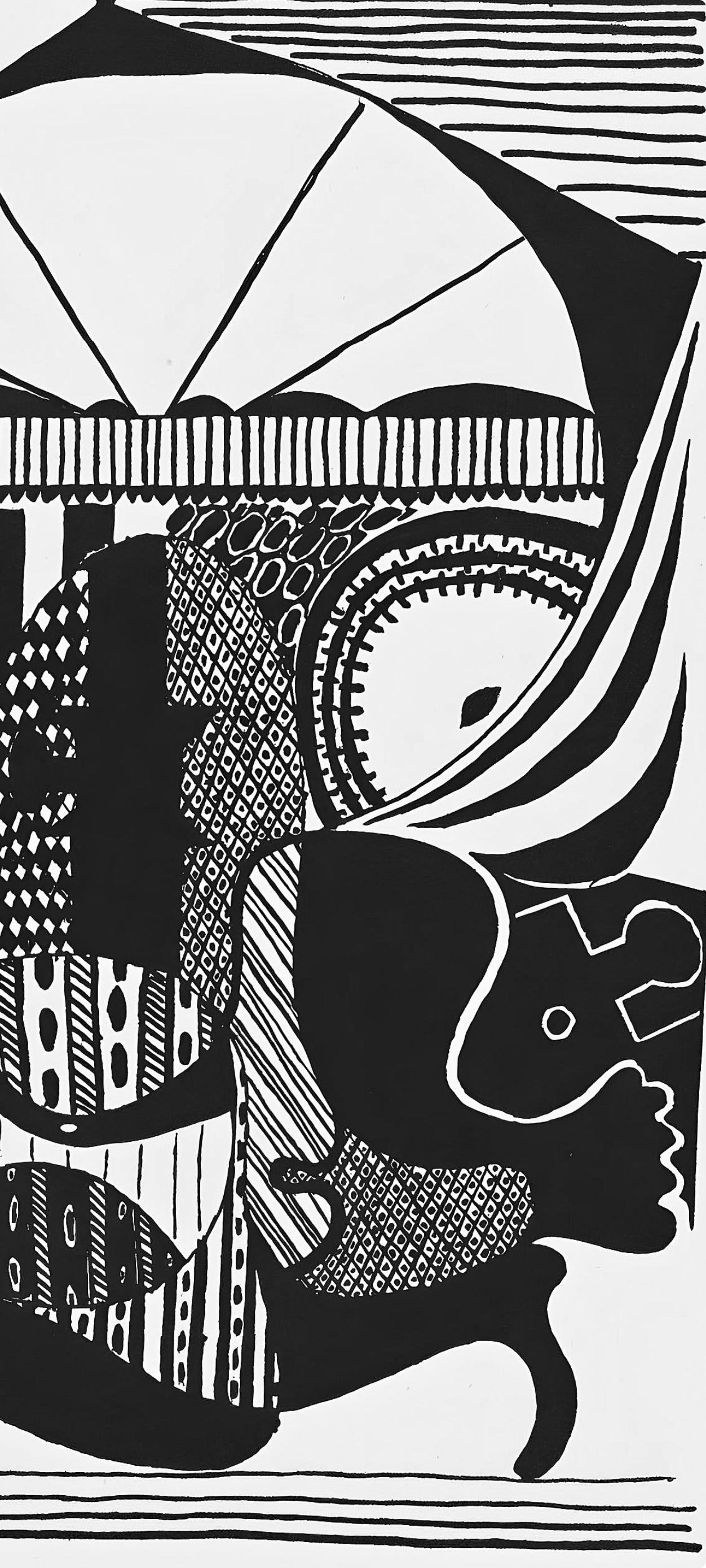 Picasso, Composition (J/Vollard 193; Monod 10485), Hélène chez Archimède (after) - Gray Abstract Print by Pablo Picasso