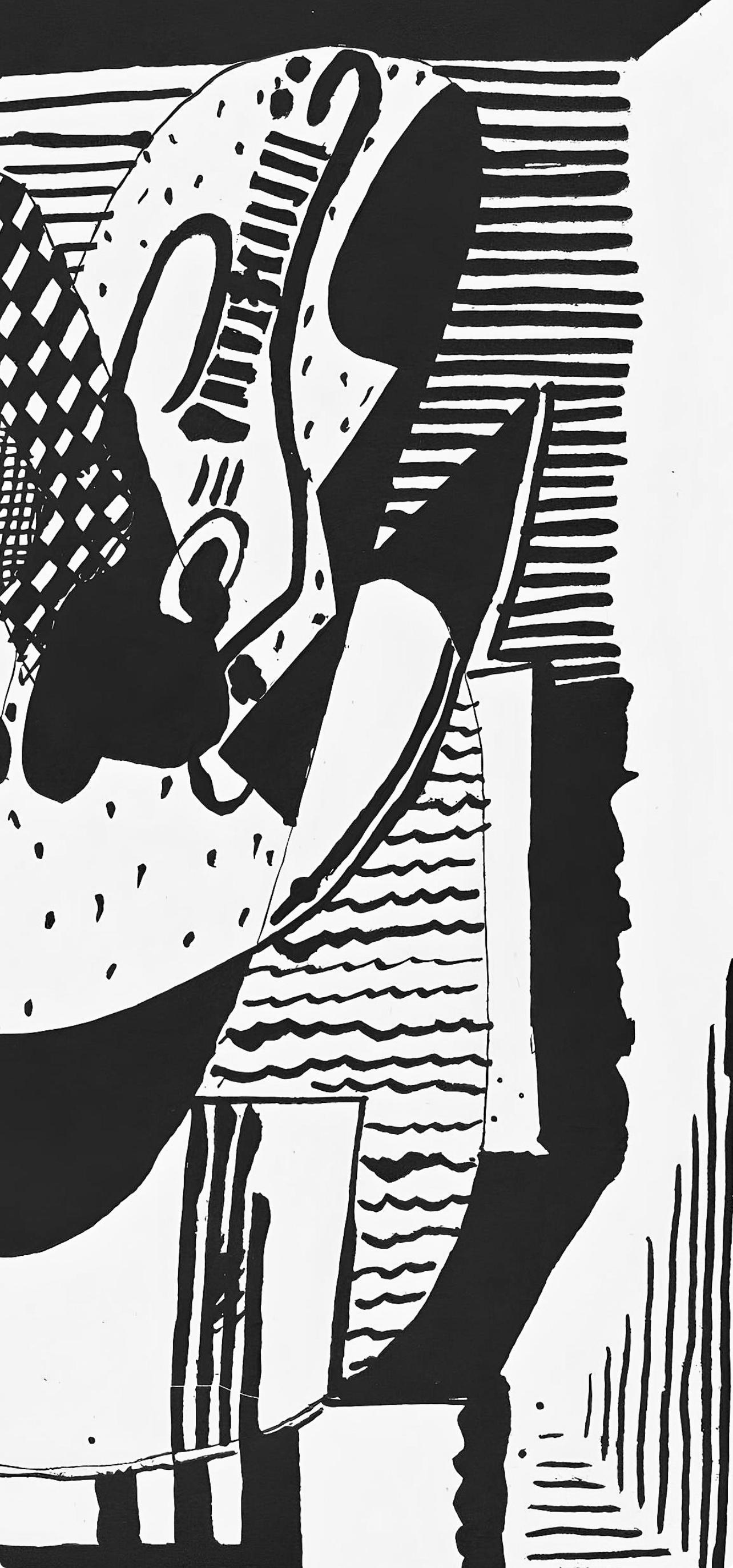 Picasso, Composition (J/Vollard 193; Monod 10485), Hélène chez Archimède (after) - Black Abstract Print by Pablo Picasso