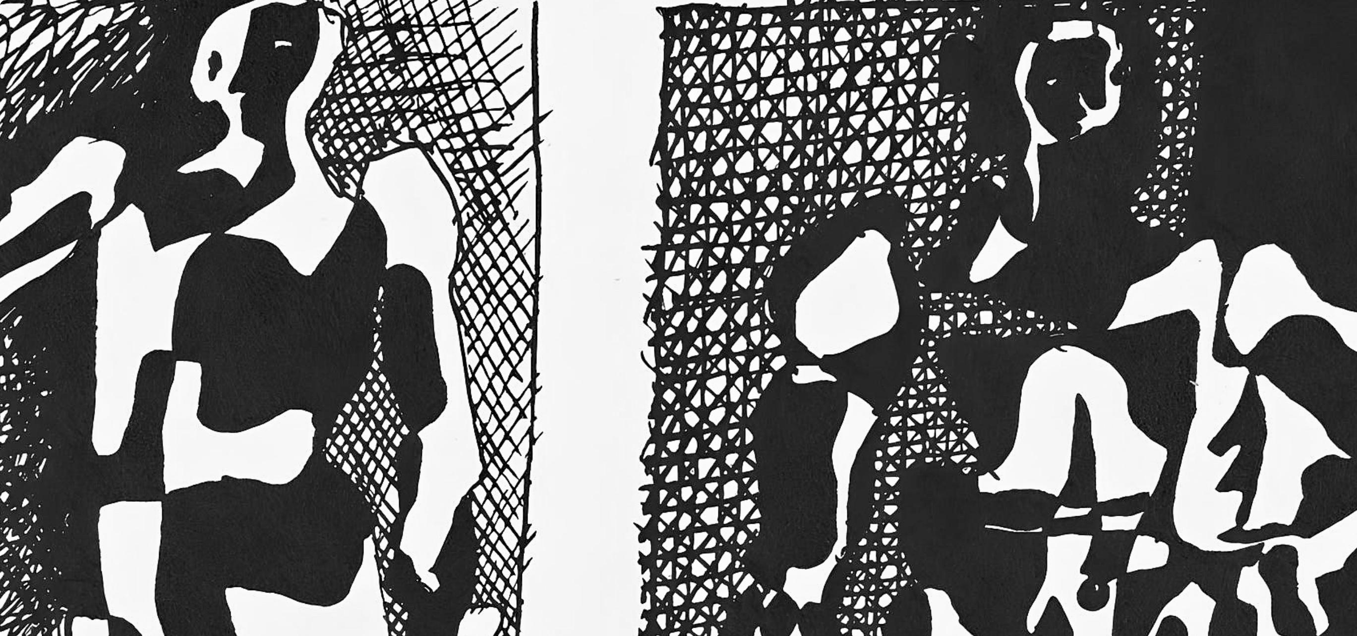 Picasso, Composition (J/Vollard 193; Monod 10485), Hélène chez Archimède (after) - Black Figurative Print by Pablo Picasso