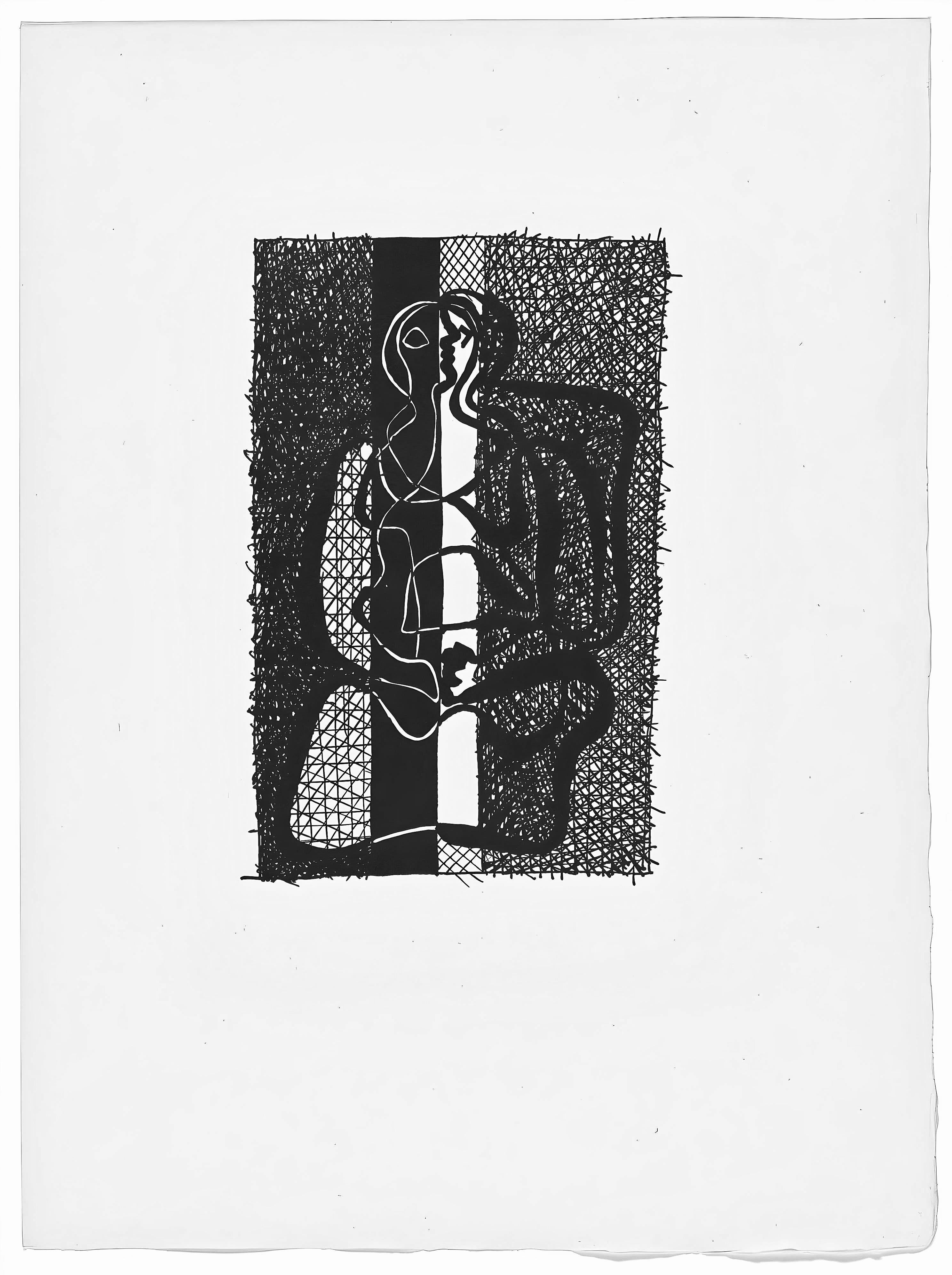 Gravure sur bois sur papier vélin de Montval-Maillol. Format du papier : 17.3 x 12.6 pouces ; taille de l'image : 9.1 x 5.5 pouces. Inscription : Non signé et non numéroté, tel que publié. Catalogue raisonné des références : Johnson, Una E. Ambroise