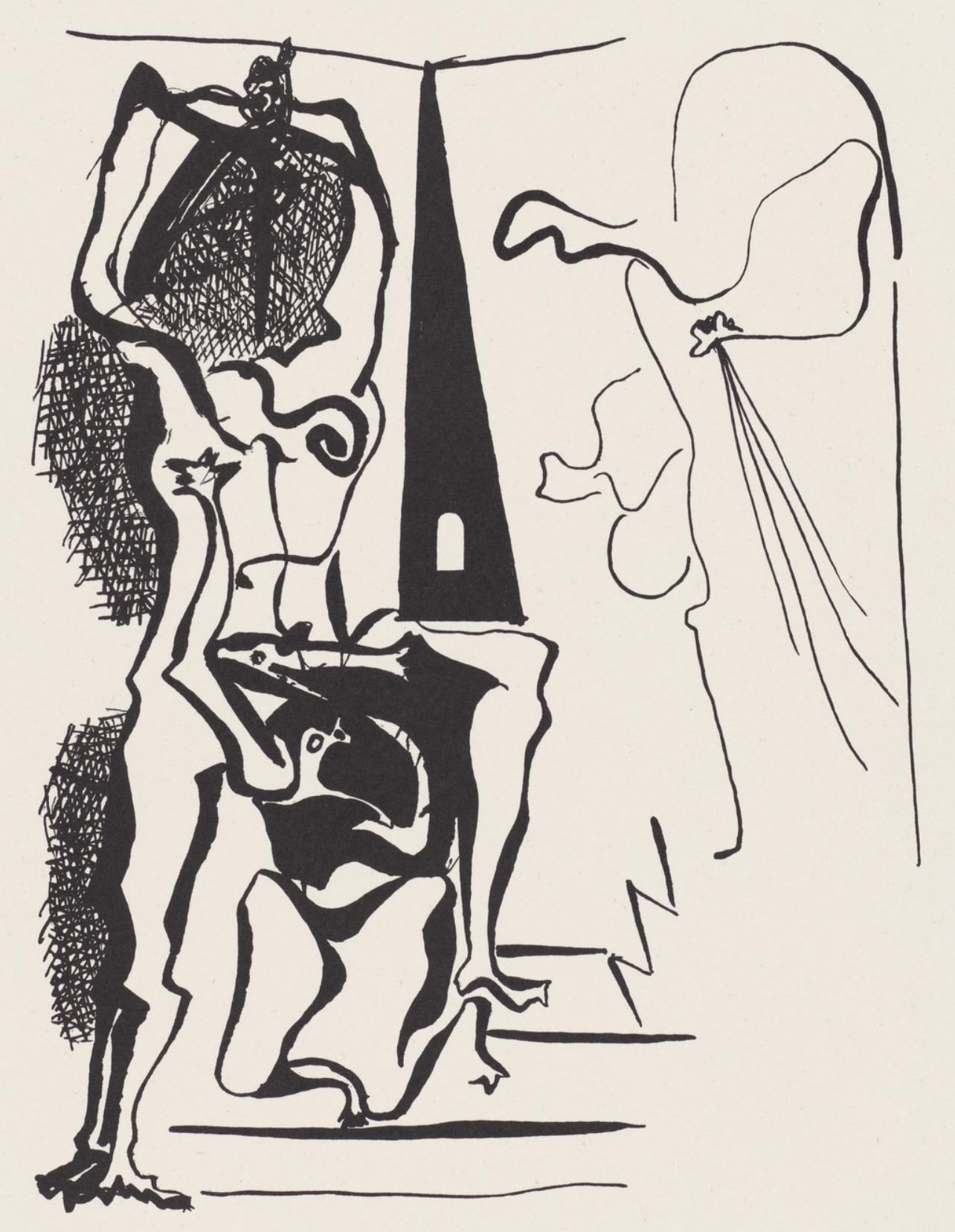 Figurative Print Pablo Picasso - Picasso, Composition (Johnson, Vollard 193), Hélène chez Archimède (d'après)