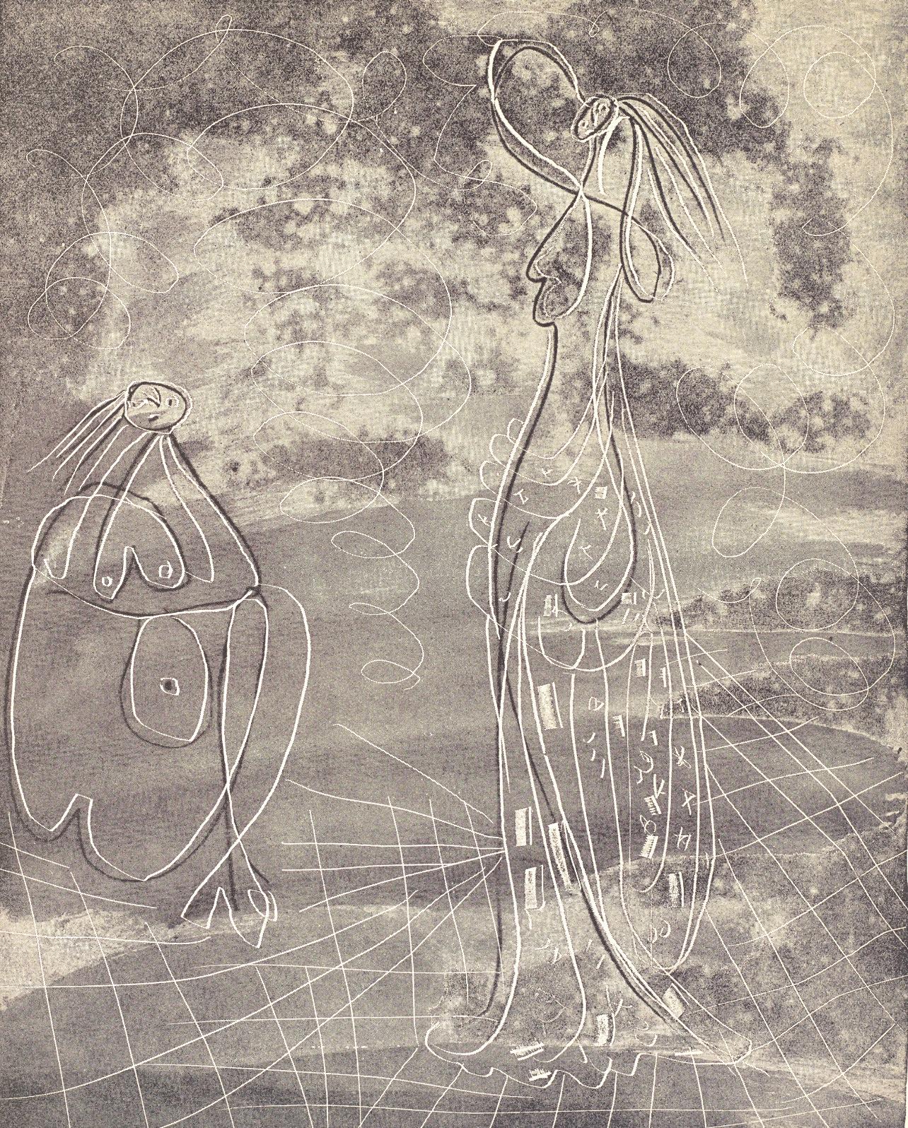 Figurative Print Pablo Picasso - Picasso, Composition, La Chèvre-Feuille (d'après)