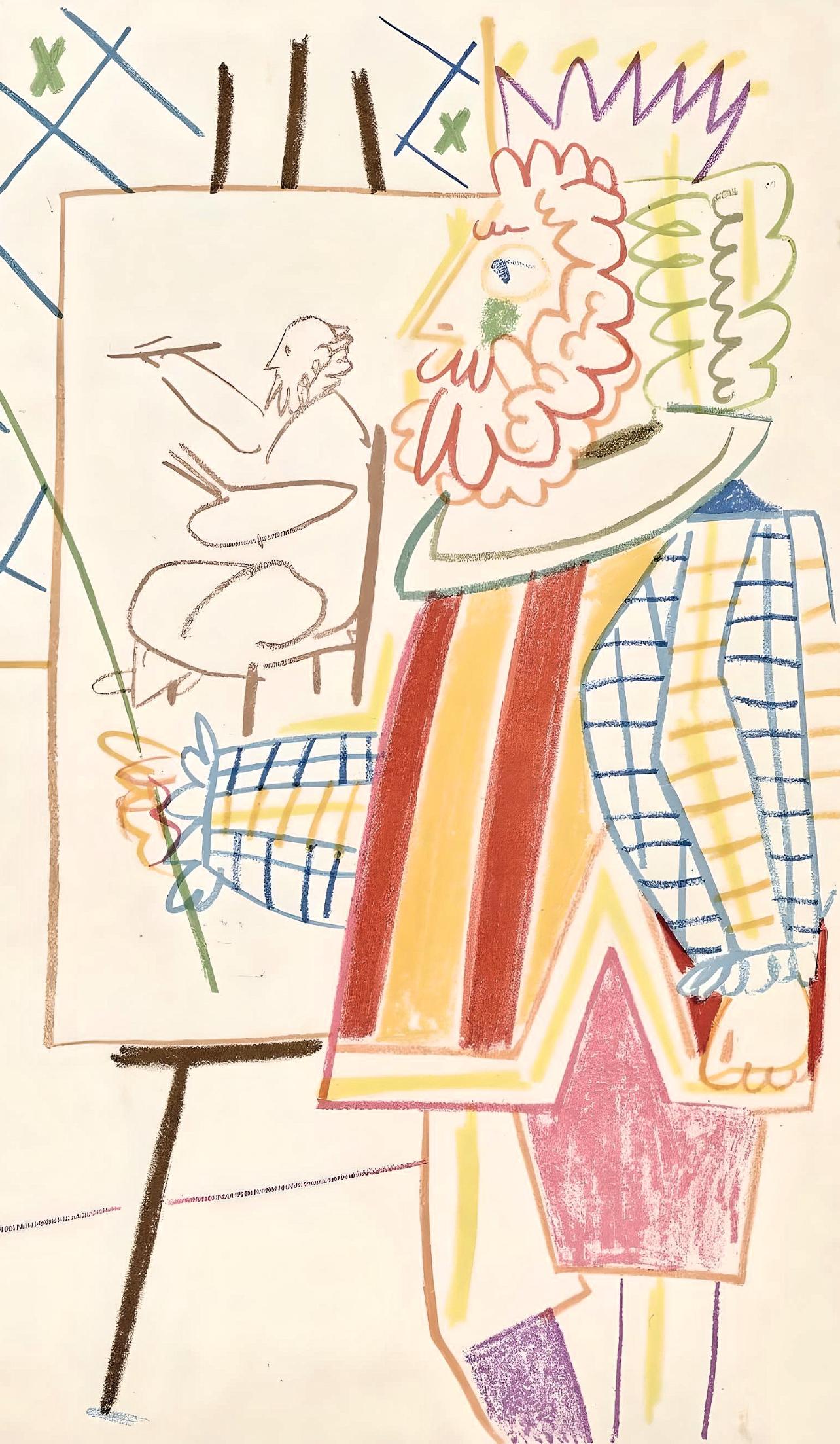 Picasso, Composition, La Comédie Humaine (d'après) - Print de Pablo Picasso