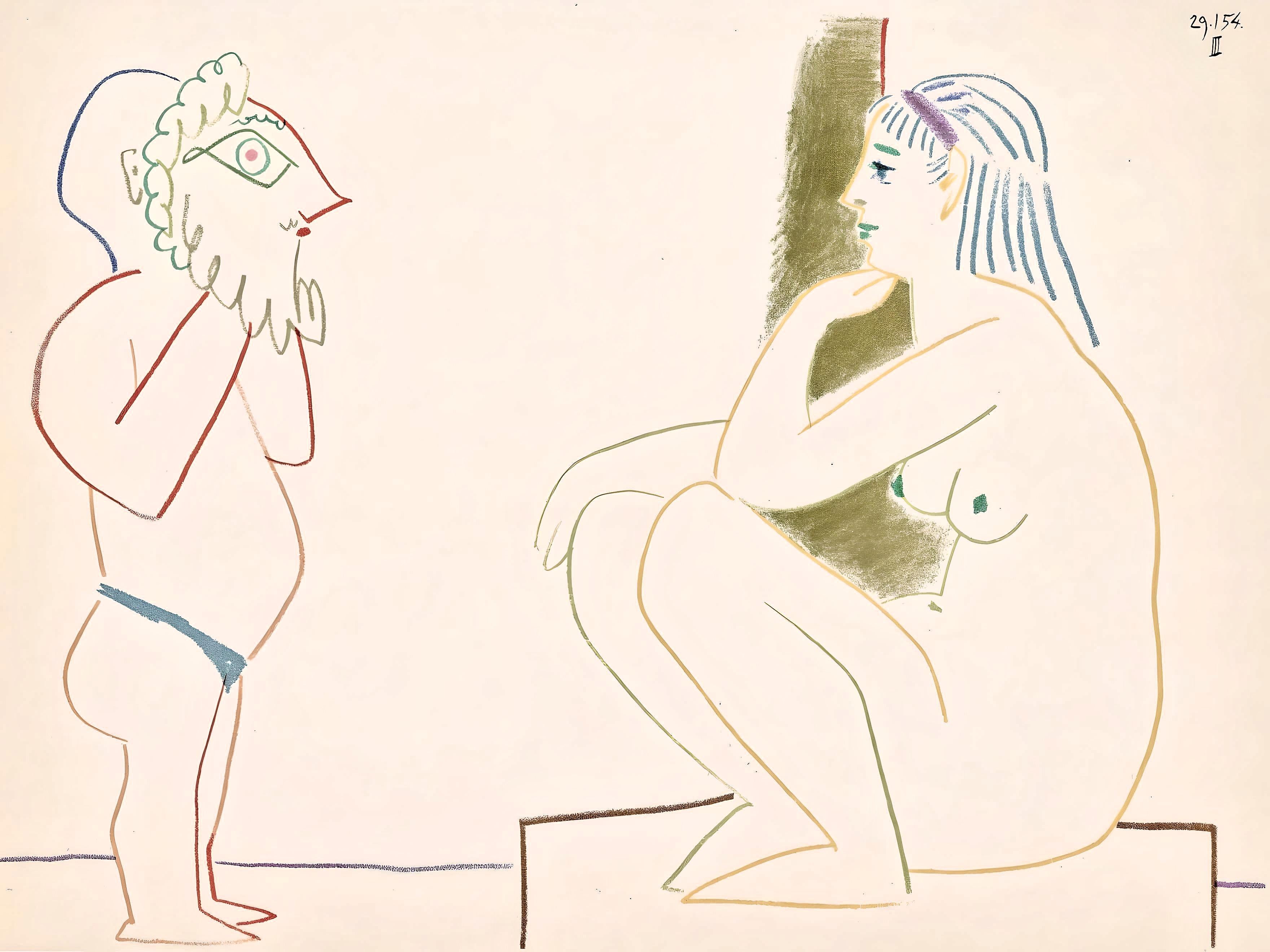 Pablo Picasso Figurative Print - Picasso, Composition, La Comédie Humaine (after)