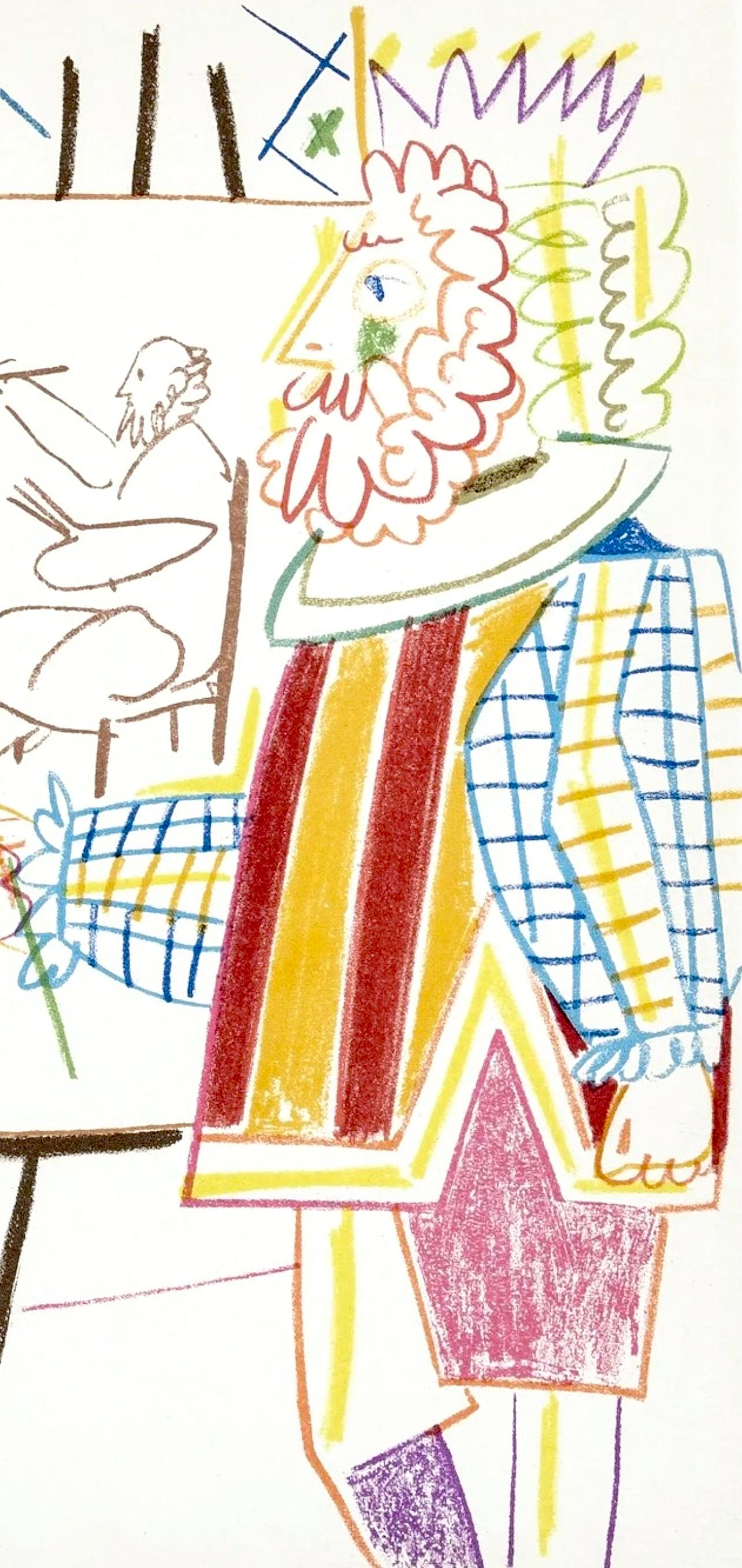 Picasso, Komposition, La Comédie Humaine, Verve: Revue Artistique (nach) – Print von Pablo Picasso