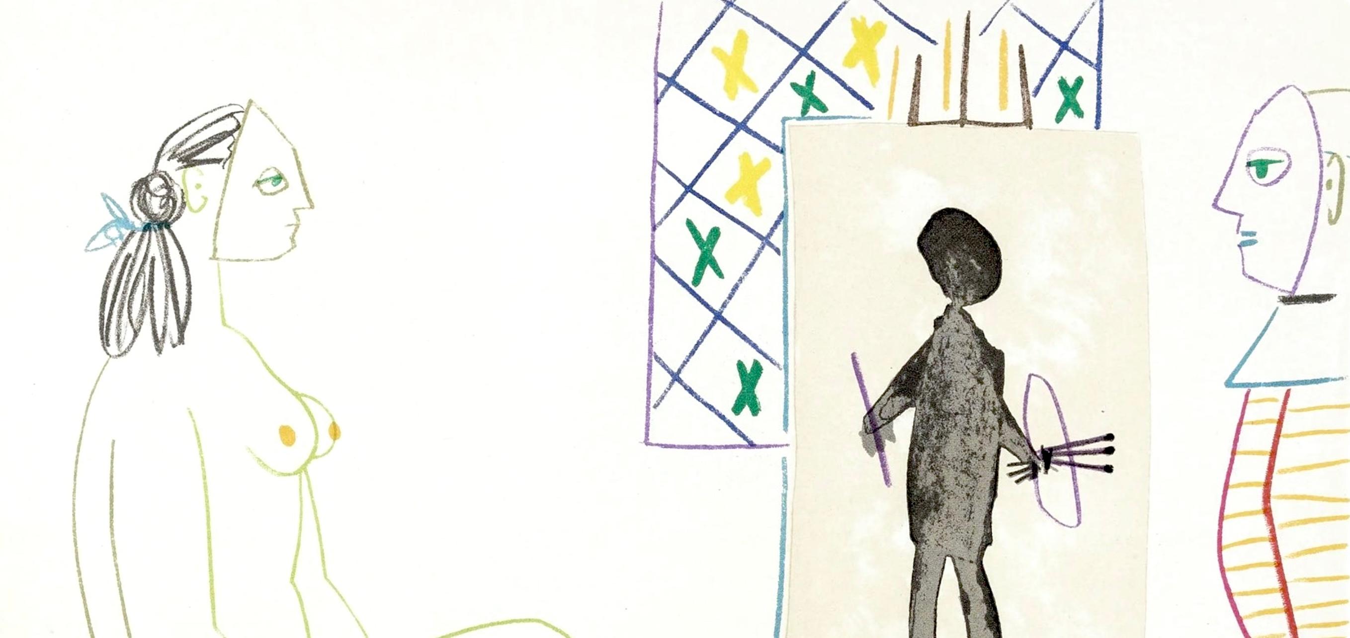 Picasso, Composition, La Comédie Humaine, Verve: Revue Artistique (after) - Print by Pablo Picasso