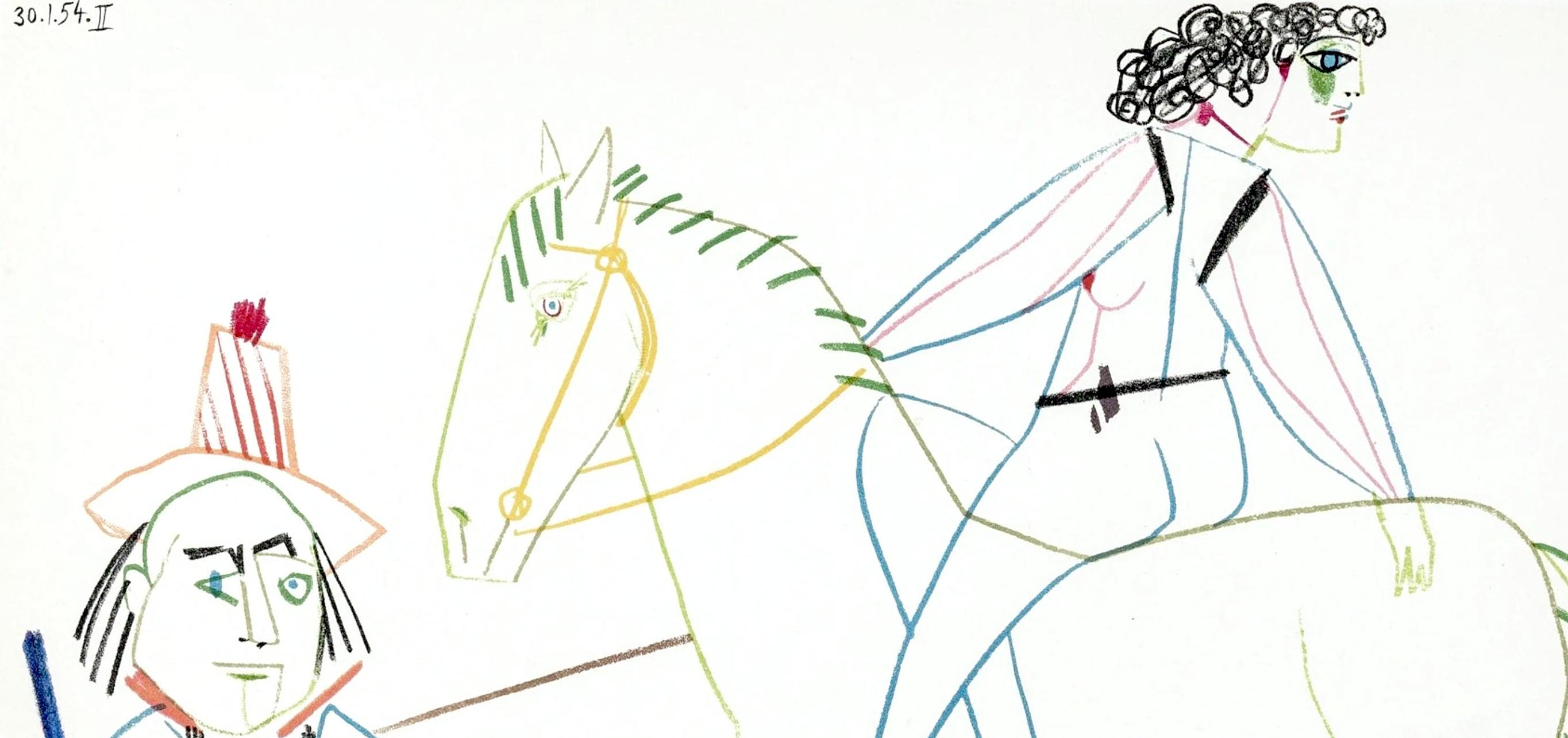 Picasso, Composition, La Comédie Humaine, Verve: Revue Artistique (after) - Print by Pablo Picasso