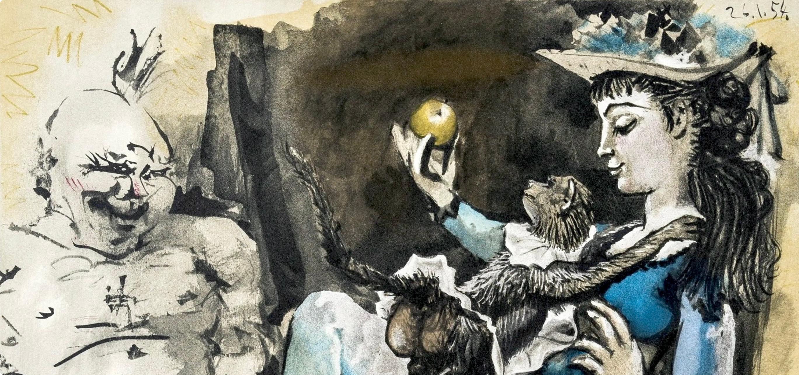 Picasso, Komposition, La Comédie Humaine, Verve: Revue Artistique (nach) – Print von Pablo Picasso