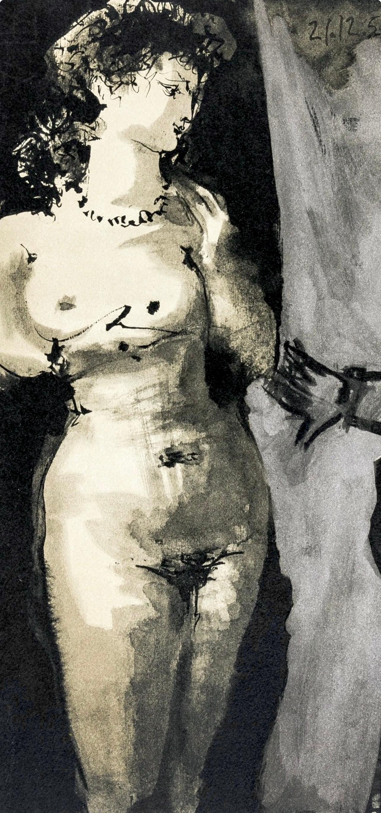 Picasso, Komposition, La Comédie Humaine, Verve: Revue Artistique (nach) – Print von Pablo Picasso
