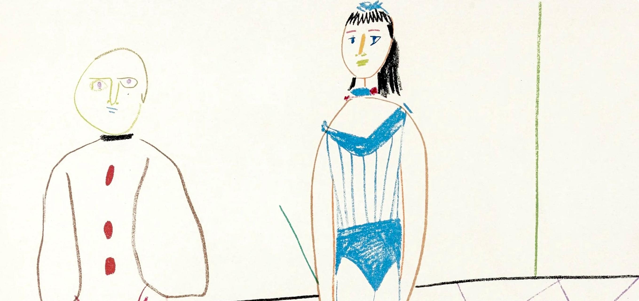 Picasso, Composition, La Comédie Humaine, Verve: Revue Artistique (after) - Print by Pablo Picasso
