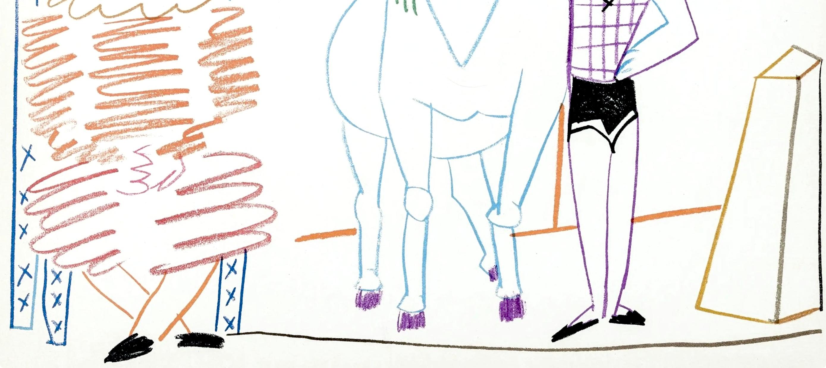 Picasso, Komposition, La Comédie Humaine, Verve: Revue Artistique (nach) (Kubismus), Print, von Pablo Picasso