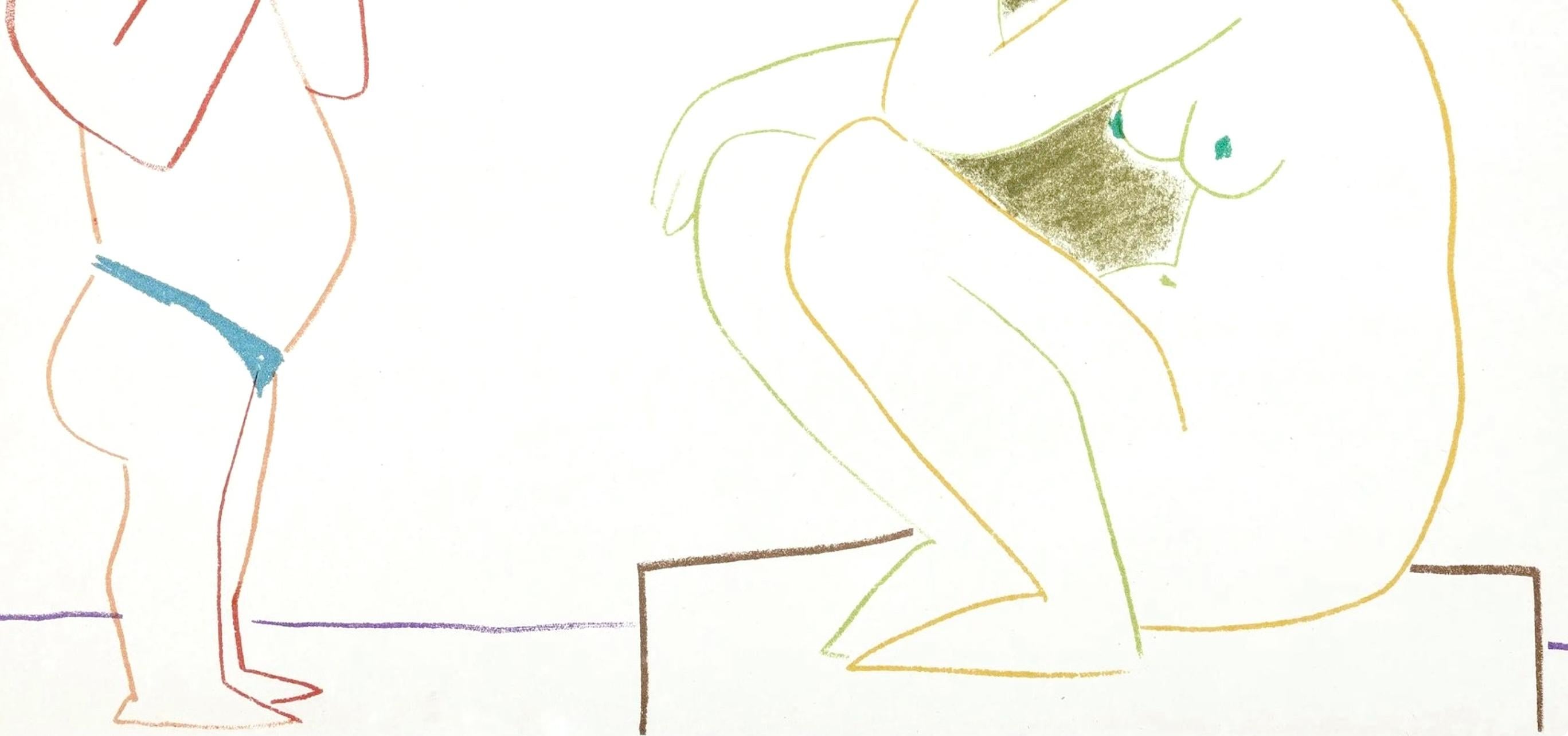 Picasso, Komposition, La Comédie Humaine, Verve: Revue Artistique (nach) (Kubismus), Print, von Pablo Picasso