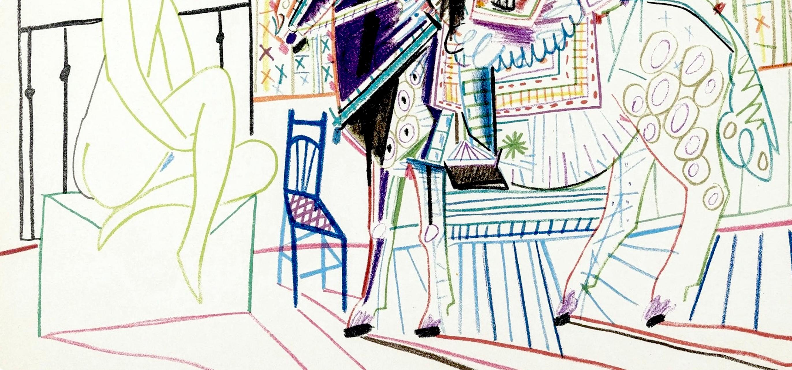Picasso, Komposition, La Comédie Humaine, Verve: Revue Artistique (nach) (Kubismus), Print, von Pablo Picasso