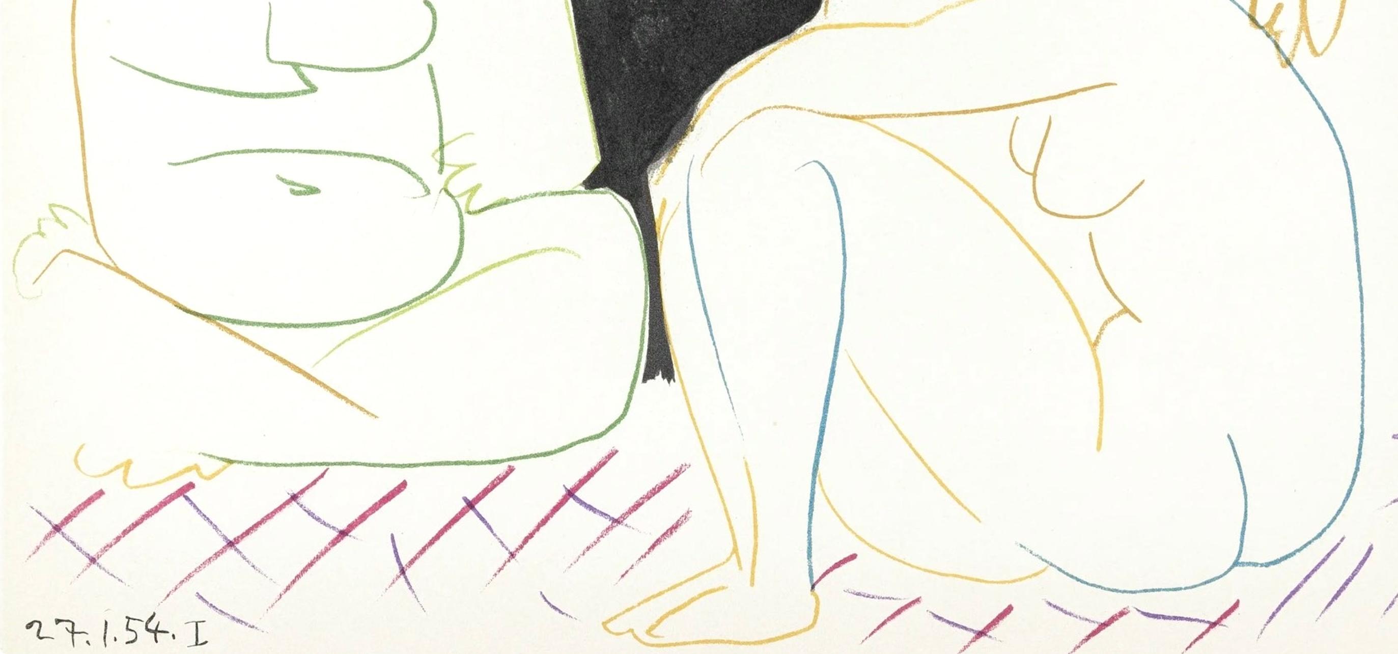 Picasso, Komposition, La Comédie Humaine, Verve: Revue Artistique (nach) (Kubismus), Print, von Pablo Picasso