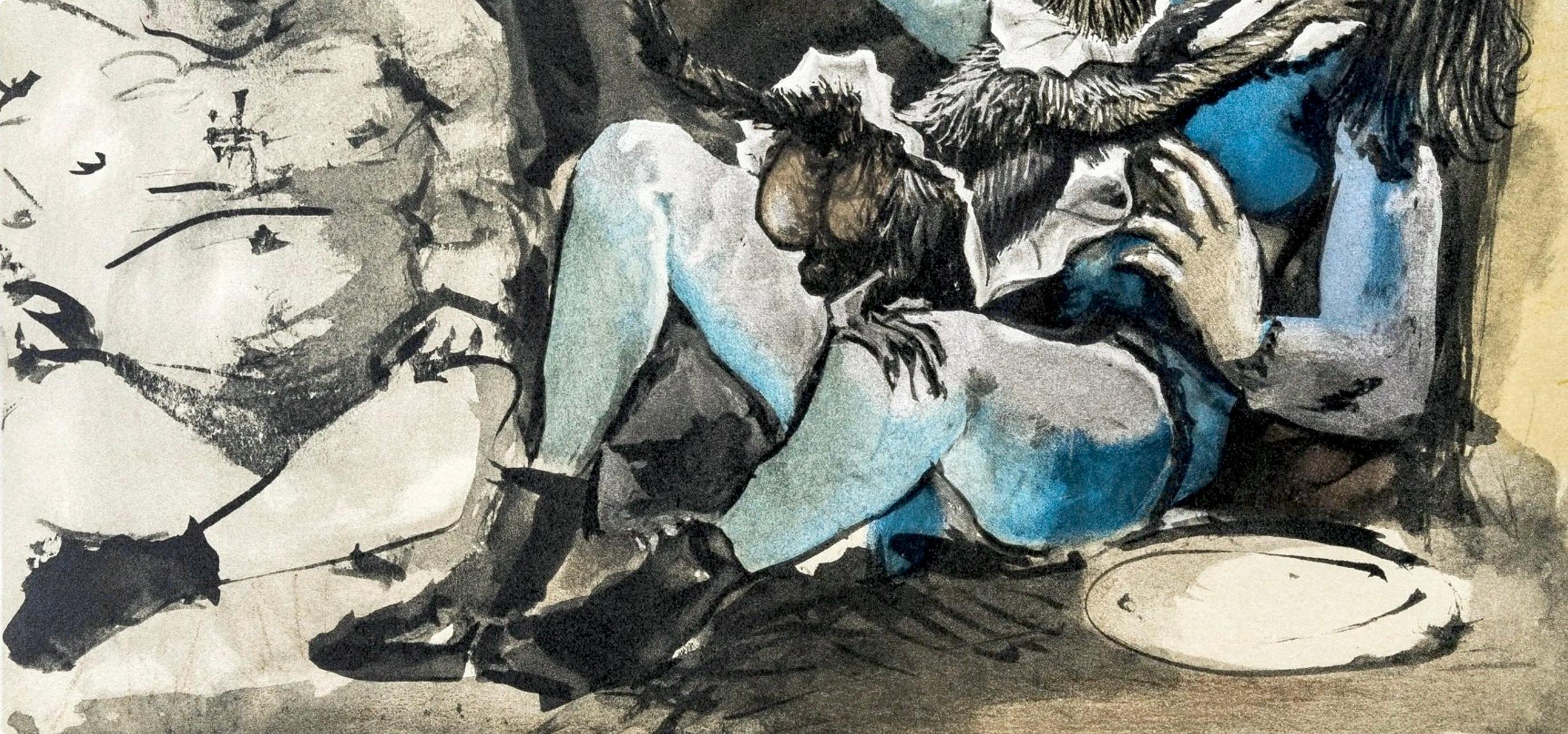Picasso, Komposition, La Comédie Humaine, Verve: Revue Artistique (nach) (Kubismus), Print, von Pablo Picasso
