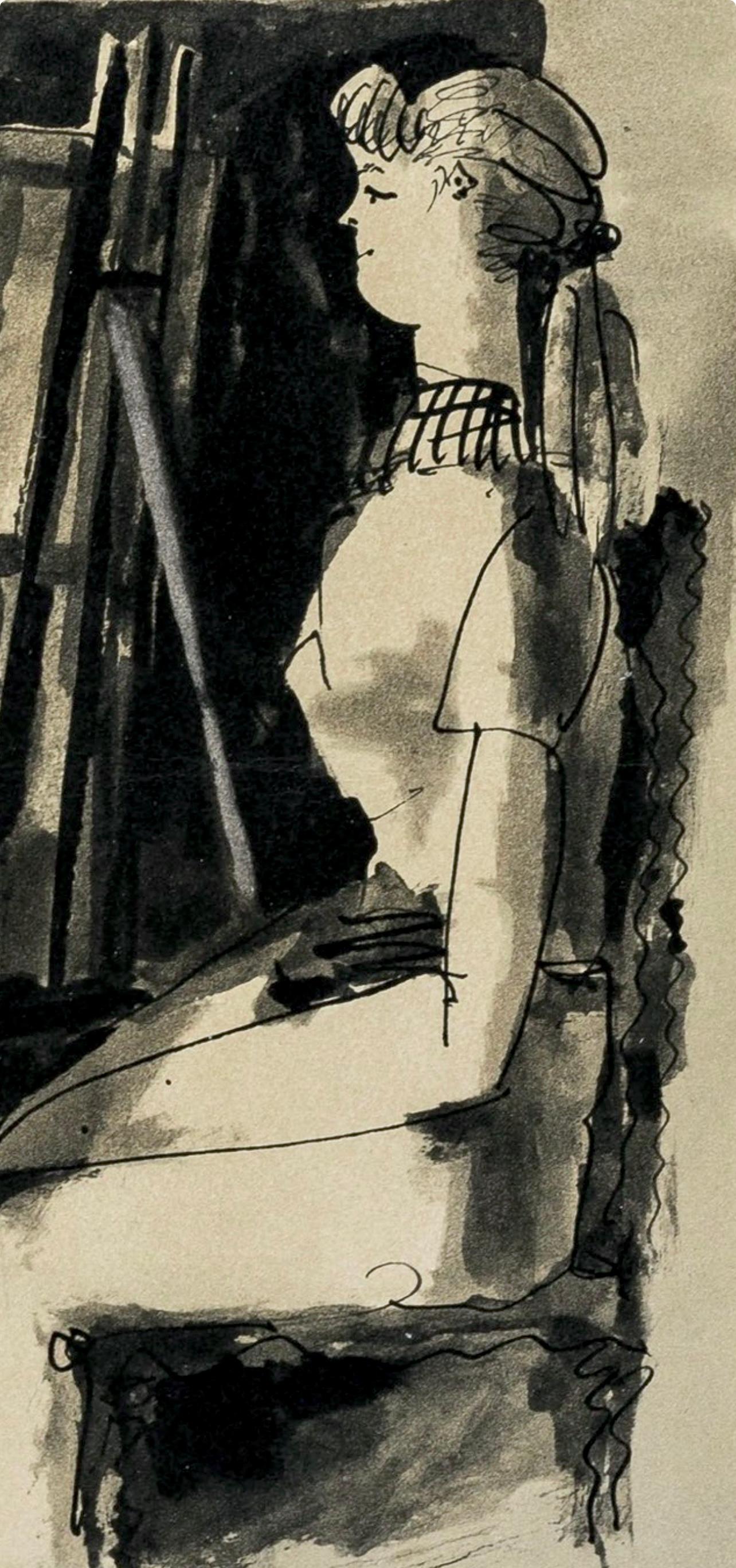 Picasso, Composition, La Comédie Humaine, Verve: Revue Artistique (after) - Cubist Print by Pablo Picasso