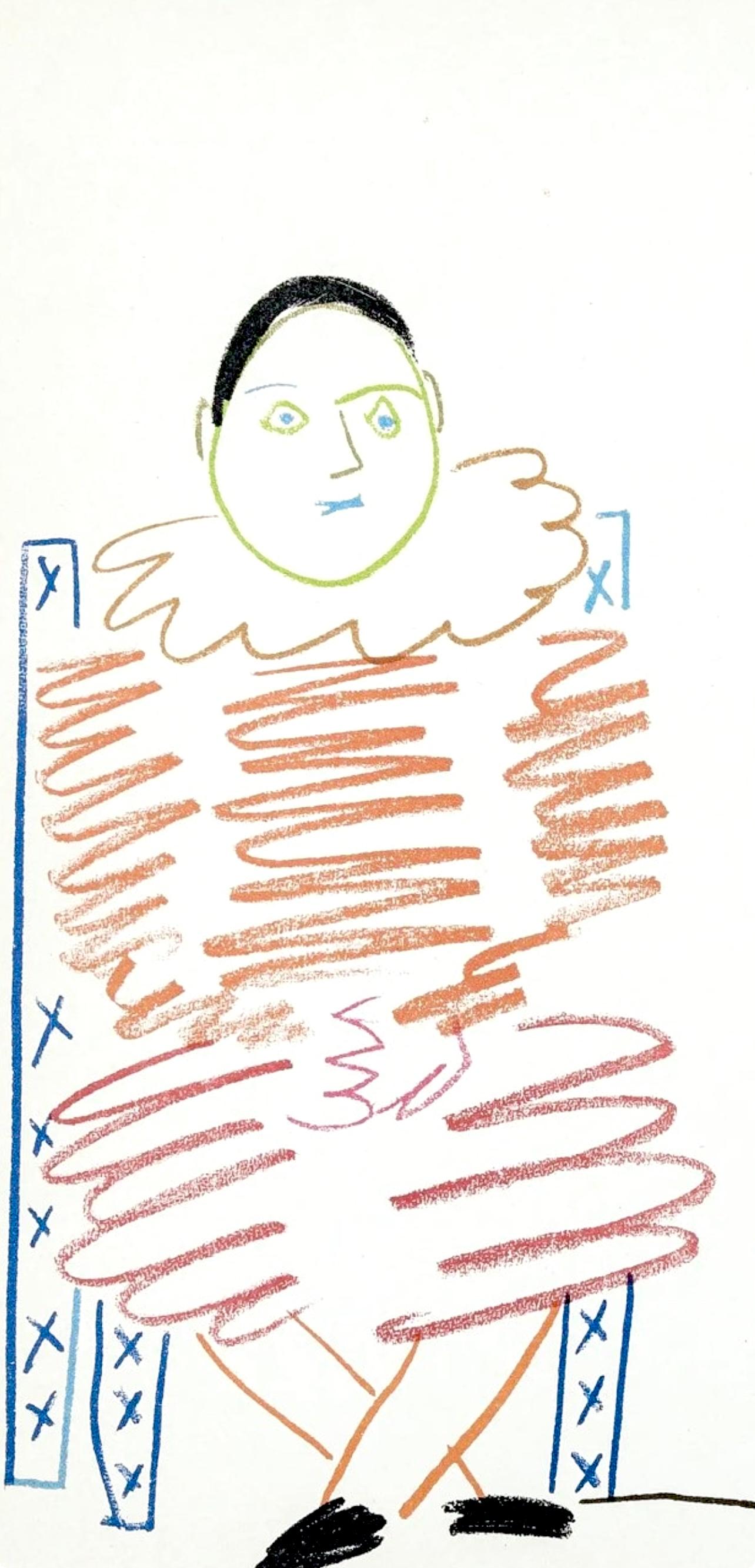Picasso, Komposition, La Comédie Humaine, Verve: Revue Artistique (nach) (Grau), Abstract Print, von Pablo Picasso