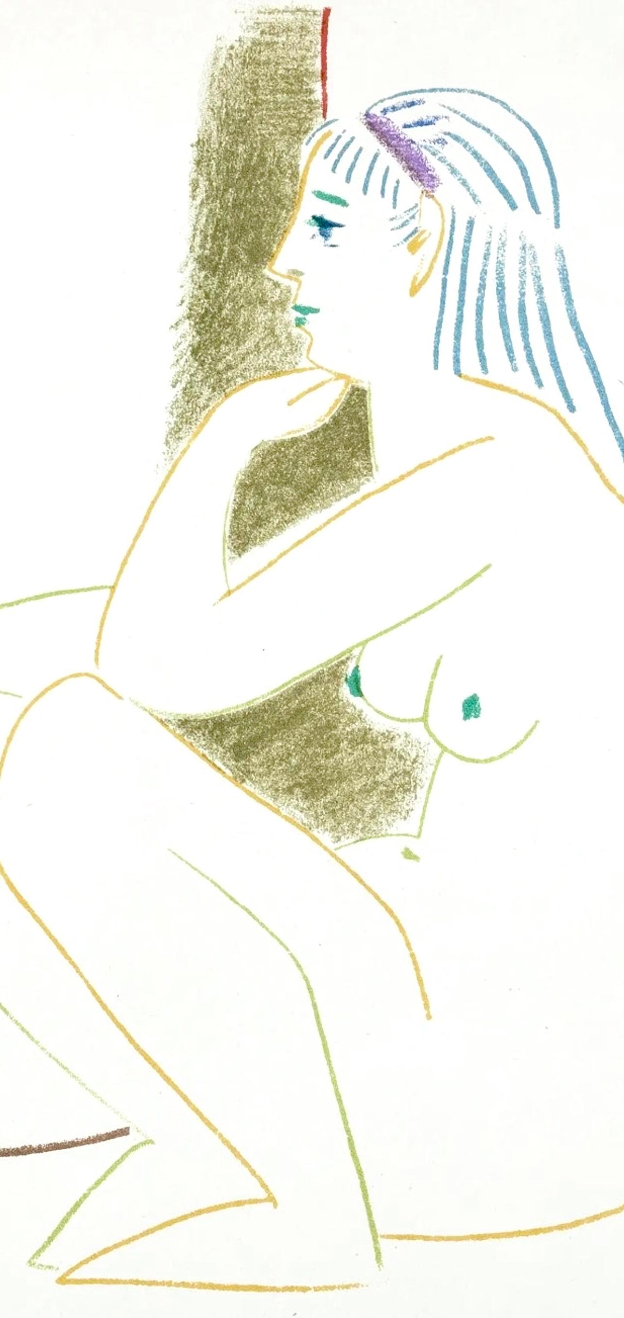 Picasso, Komposition, La Comédie Humaine, Verve: Revue Artistique (nach) (Grau), Abstract Print, von Pablo Picasso
