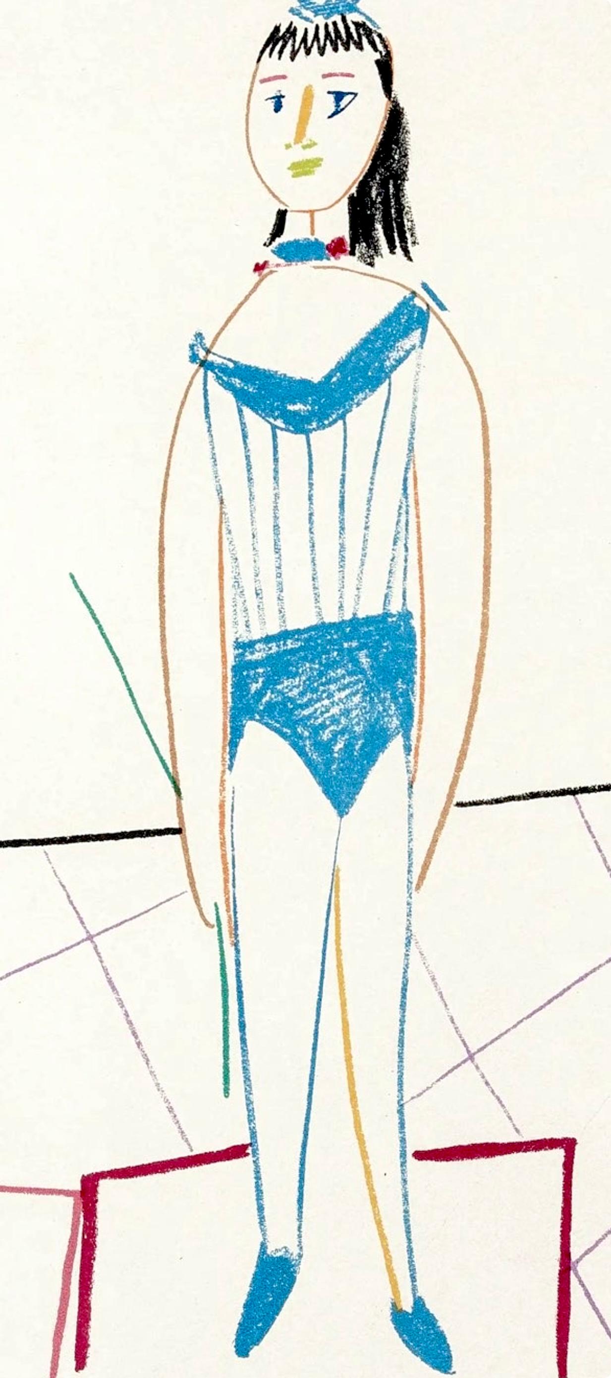 Picasso, Composition, La Comédie Humaine, Verve: Revue Artistique (after) - White Figurative Print by Pablo Picasso
