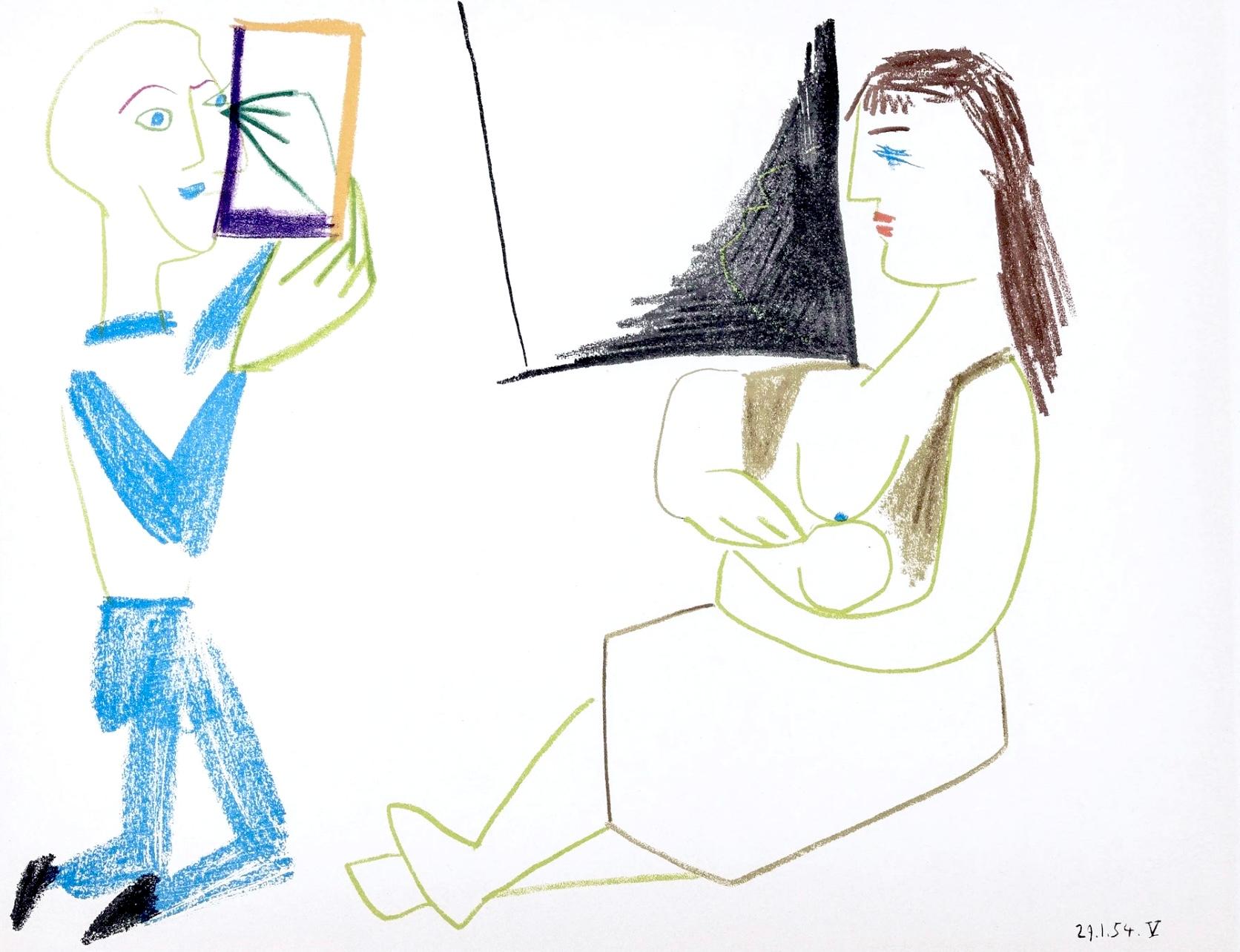 Picasso, Composition, La Comédie Humaine, Verve : Revue Artistique (après)