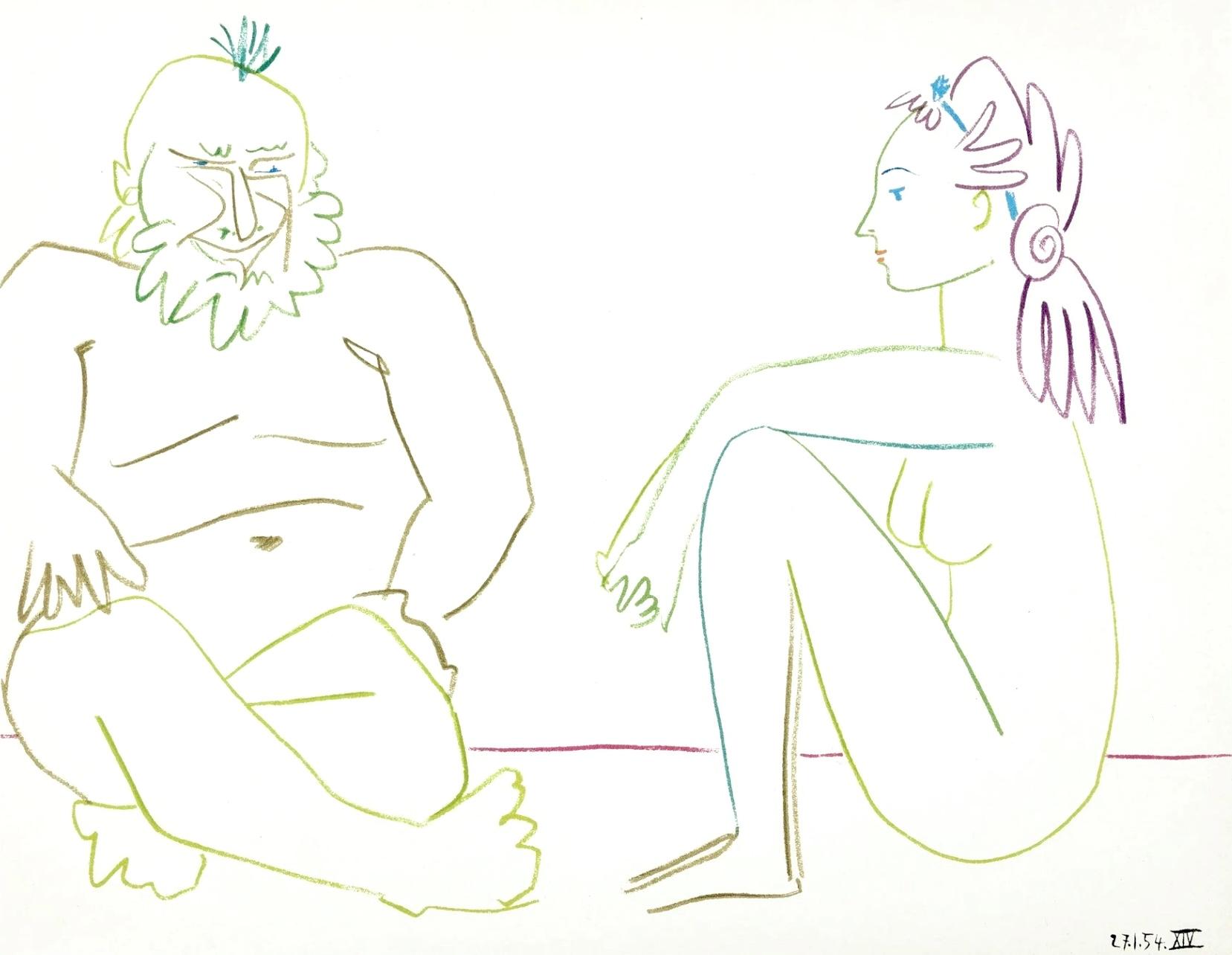 Picasso, Komposition, La Comédie Humaine, Verve: Revue Artistique (nach)