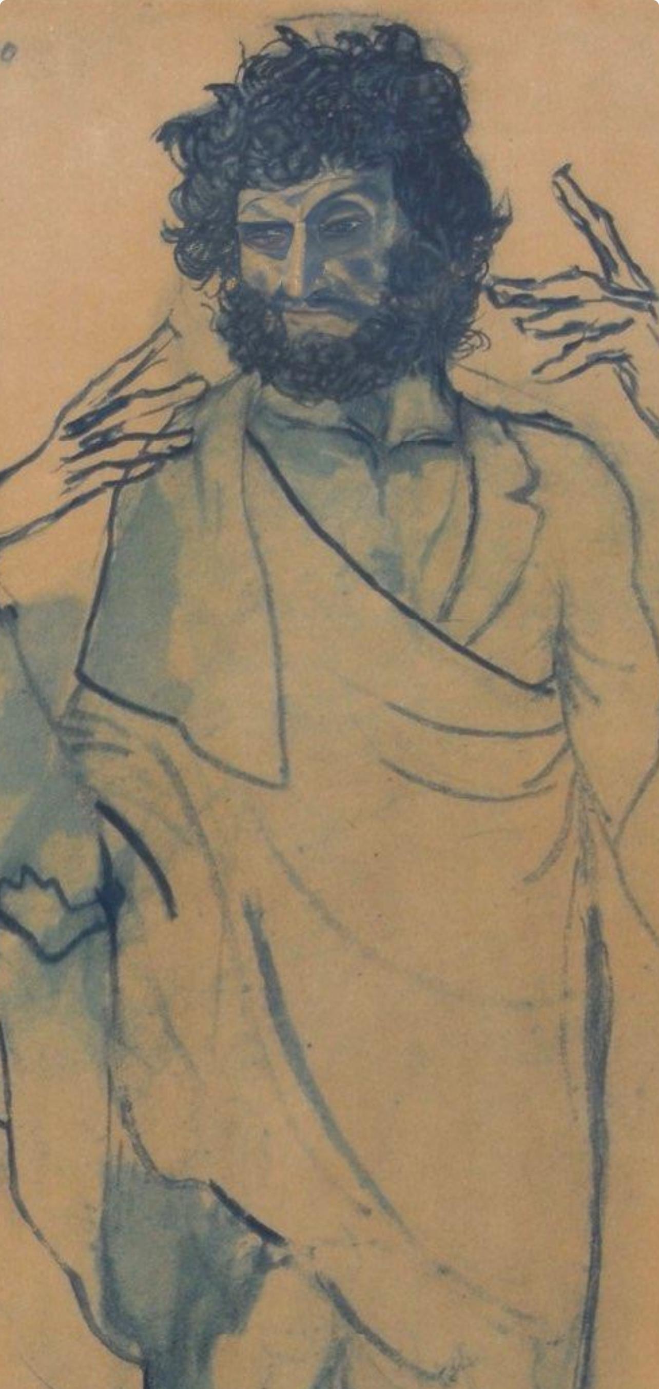 Picasso, Composition, Les Bleus de Barcelone (after) - Print by Pablo Picasso