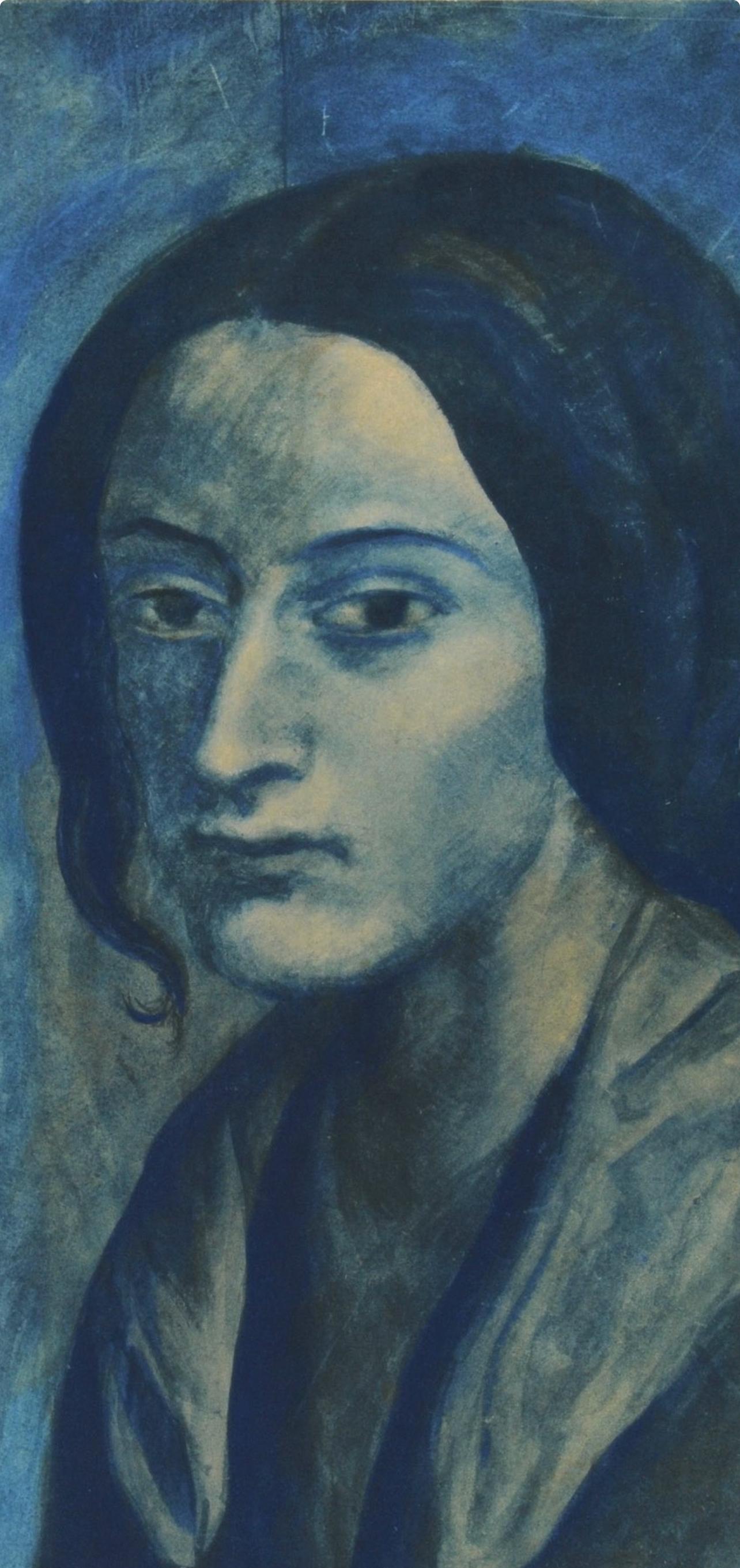 Picasso, Komposition, Les Bleus de Barcelone (nachdem) – Print von Pablo Picasso
