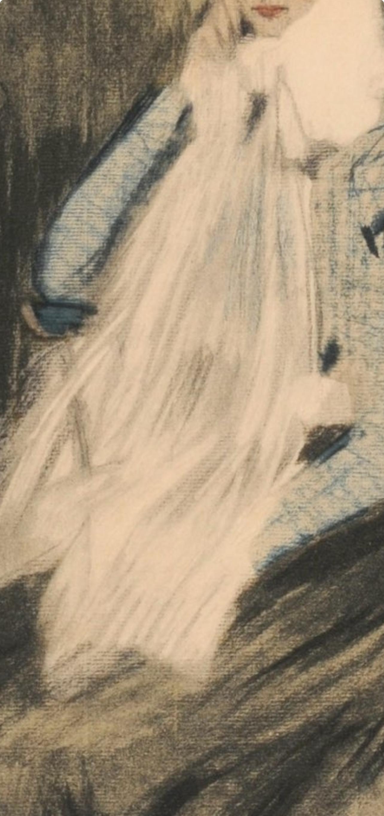 Lithographie et pochoir avec encres gouache et pastel sur papier vélin de Rives, reliée par une charnière d'archivage à la feuille de support en vélin de Rives, telle qu'elle a été émise. Inscription : signée dans la planche et non numérotée, telle
