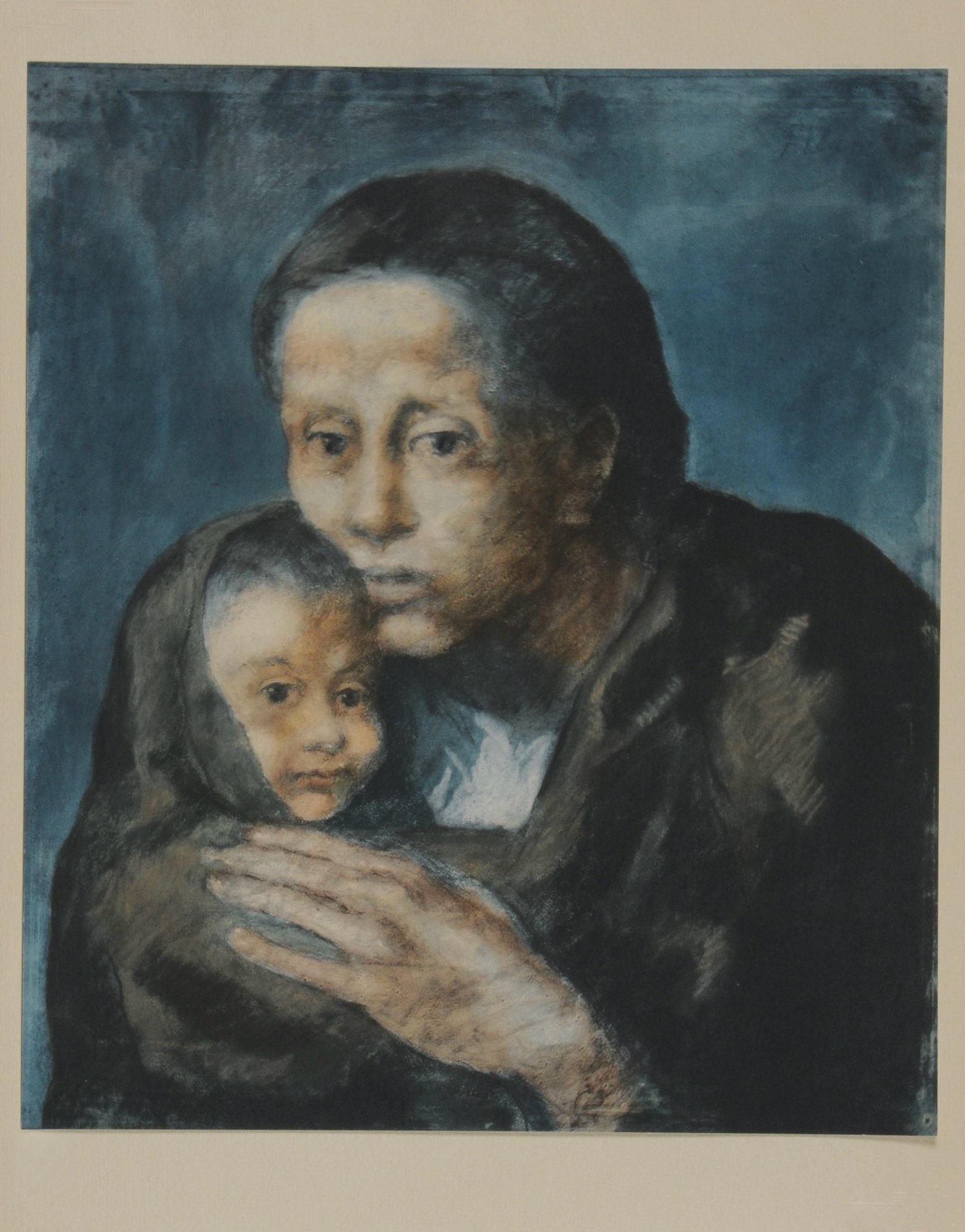 Picasso, Composition, Les Bleus de Barcelone (after) For Sale 1