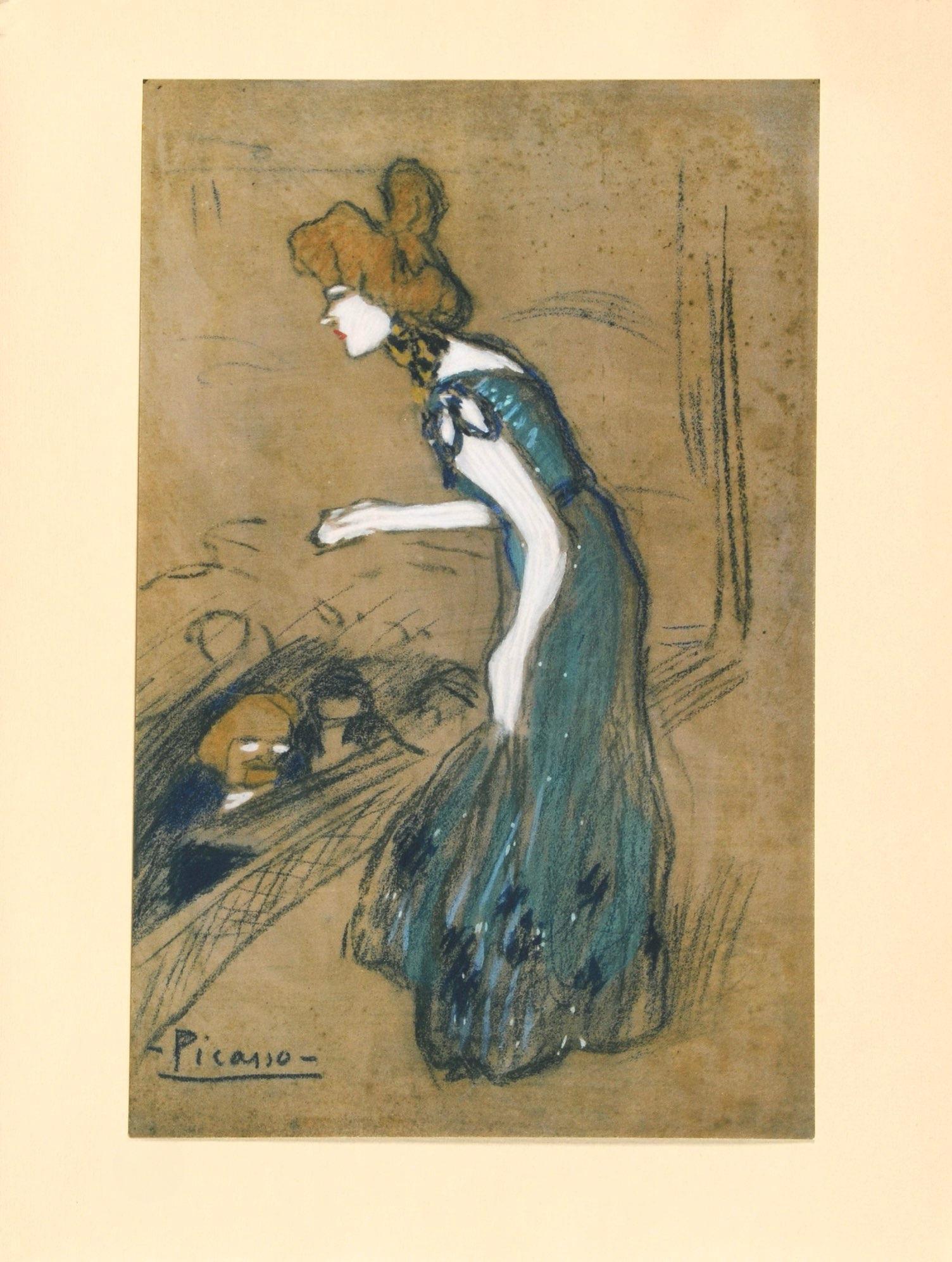 Picasso, Composition, Les Bleus de Barcelone (after) For Sale 1