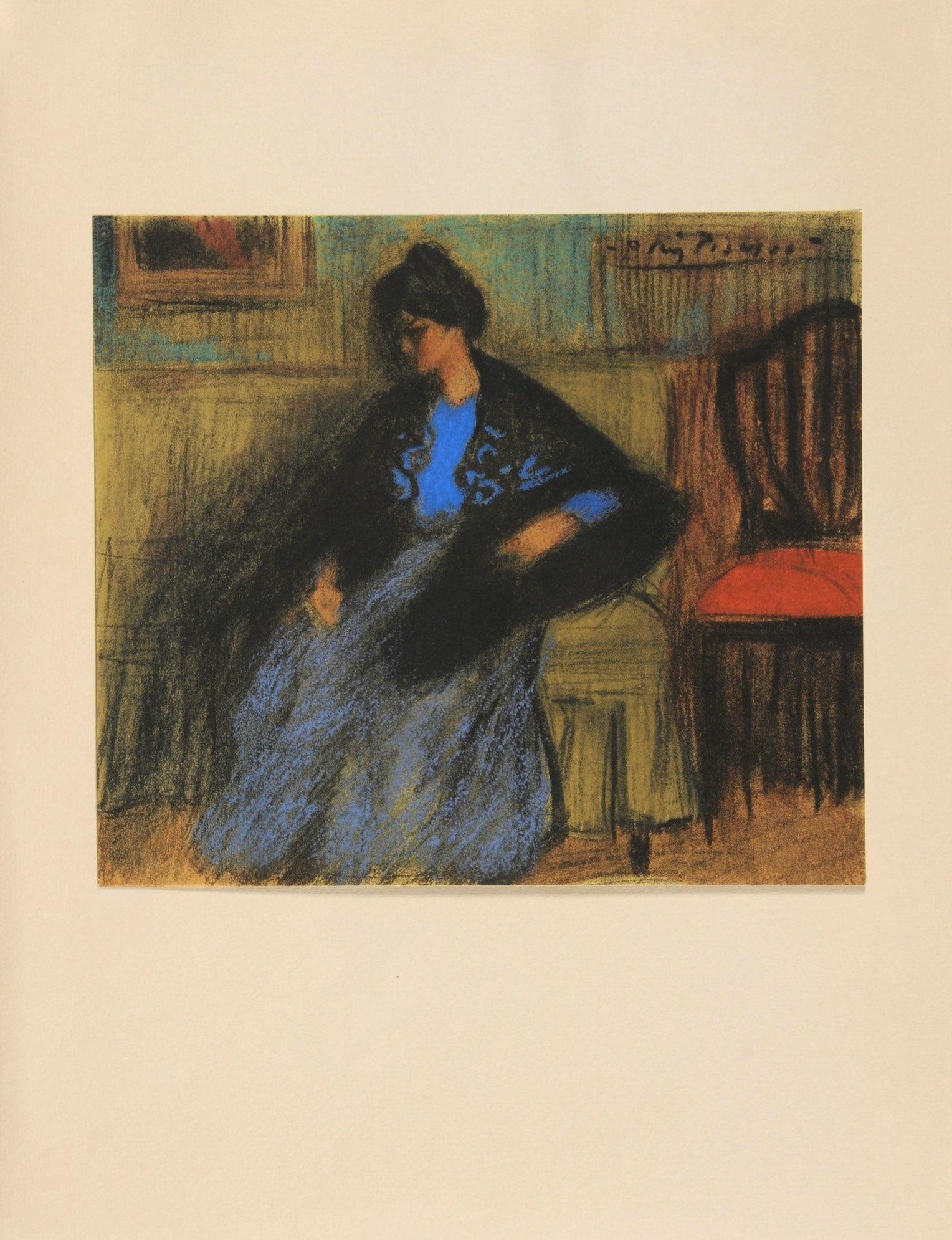 Picasso, Komposition, Les Bleus de Barcelone (nachdem) im Angebot 1