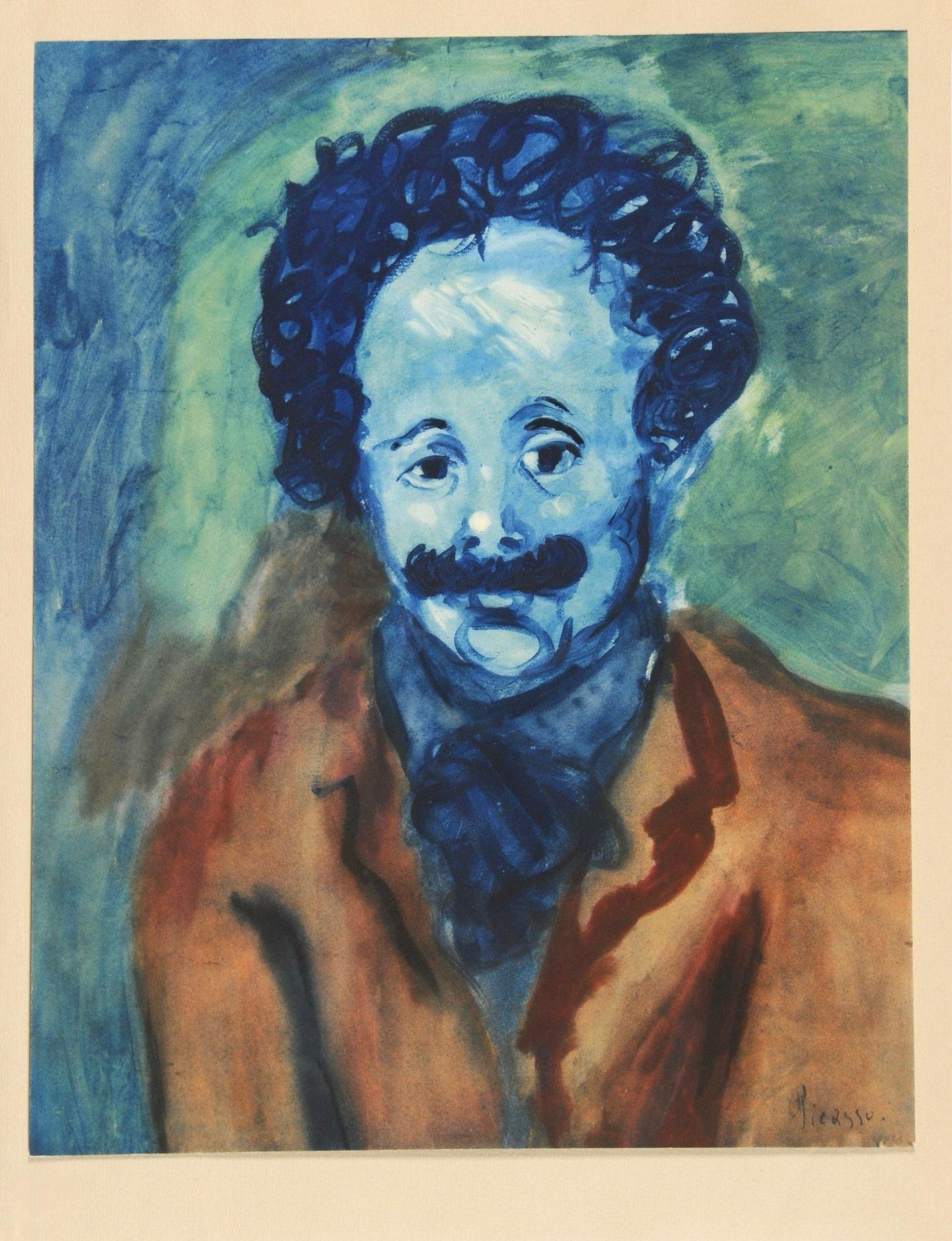 Picasso, Composition, Les Bleus de Barcelone (après) en vente 2