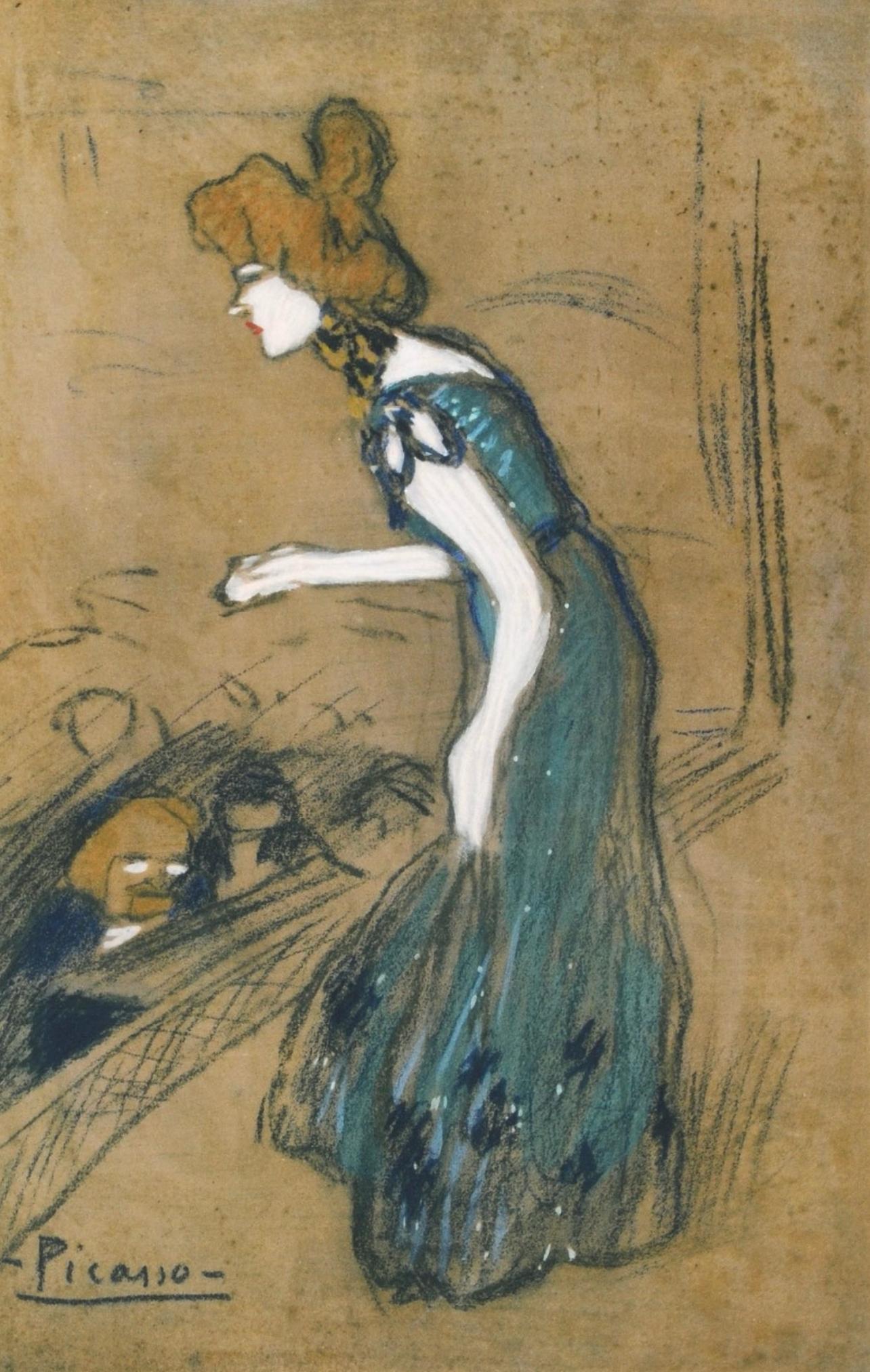 Pablo Picasso Figurative Print - Picasso, Composition, Les Bleus de Barcelone (after)
