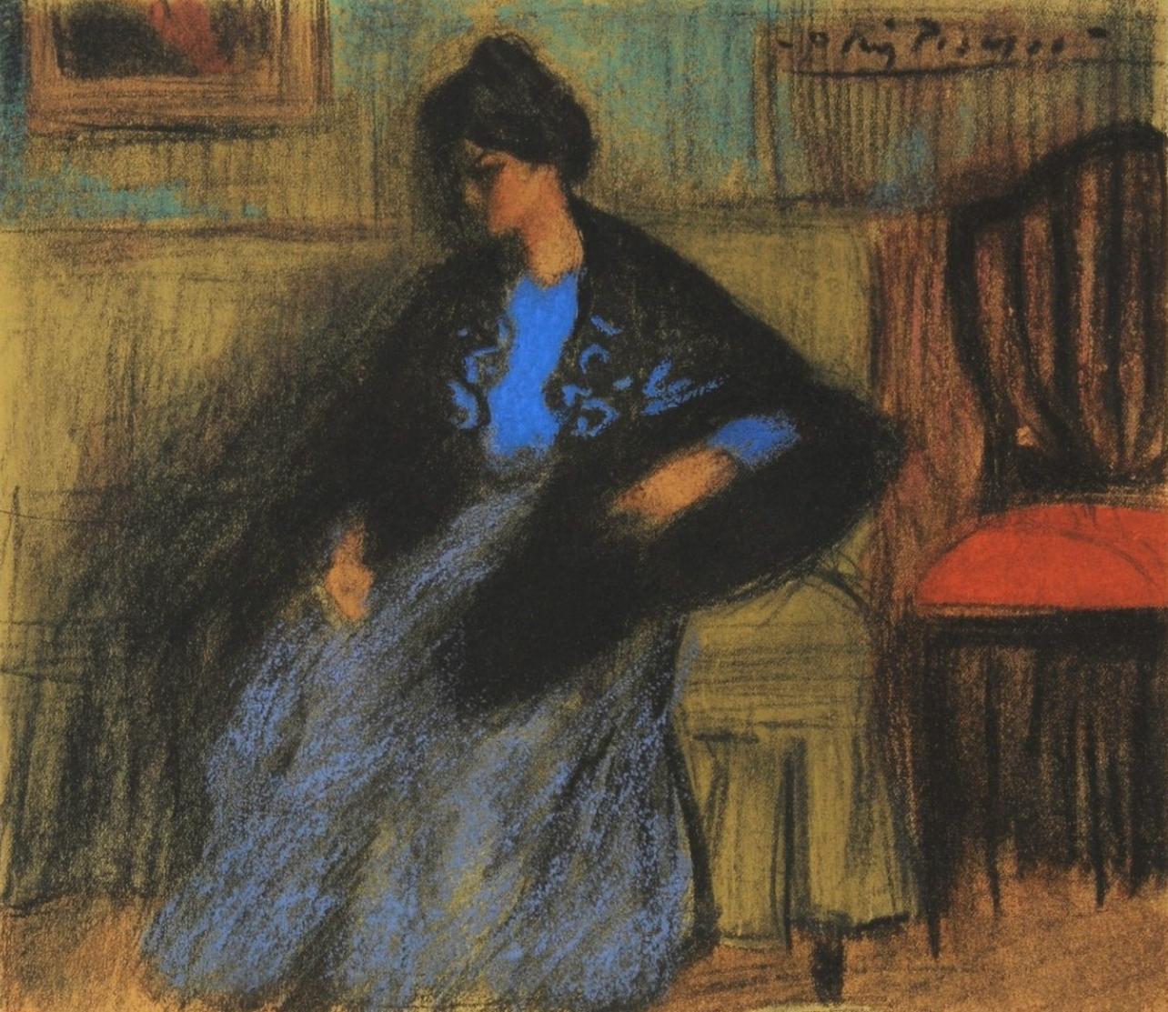 Pablo Picasso Figurative Print – Picasso, Komposition, Les Bleus de Barcelone (nachdem)
