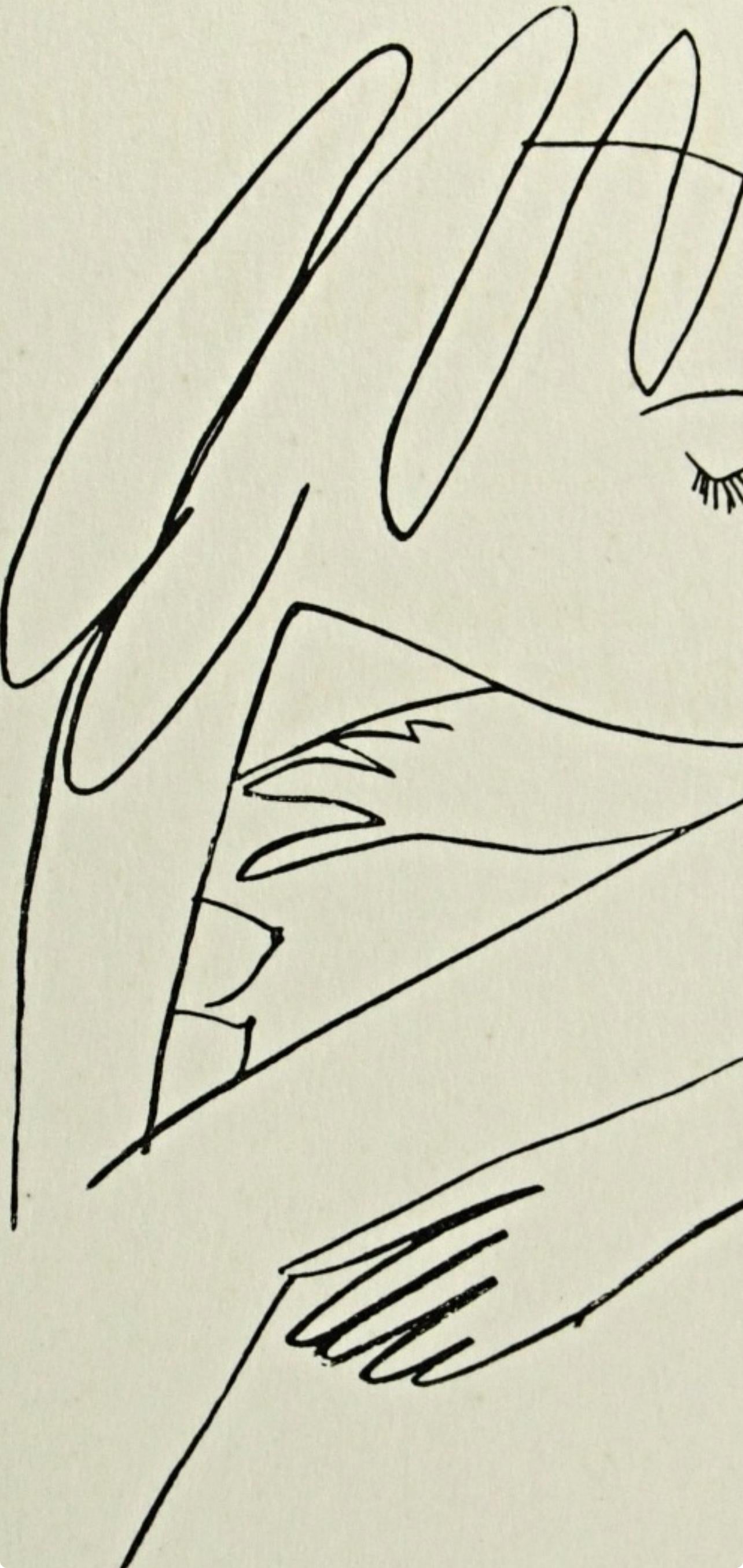 Picasso, Composition, Les Cavaliers d'Ombre (after) - Beige Figurative Print by Pablo Picasso