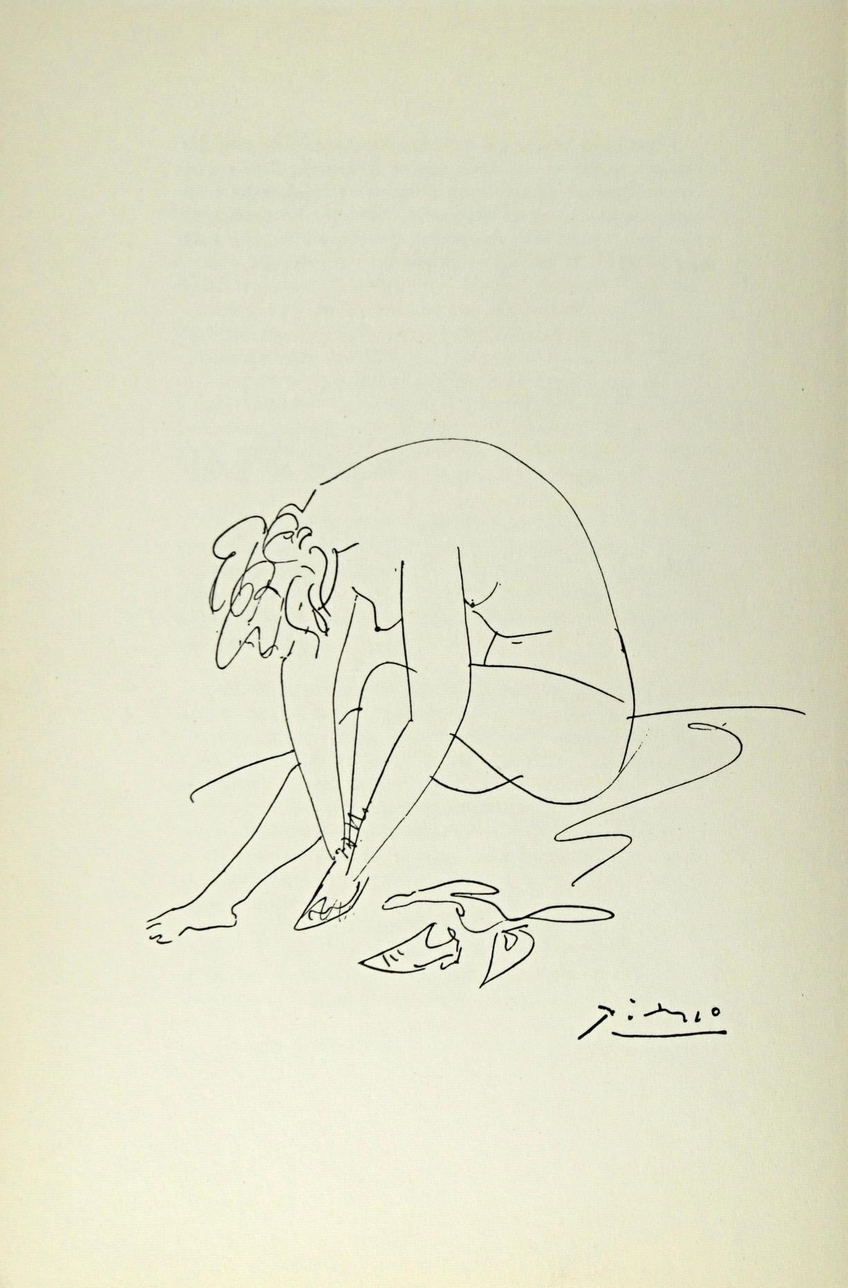 Lithographie sur papier vélin. Inscription : signée dans la planche et non numérotée, telle qu'elle a été publiée. Bon état. Notes : extrait de l'album Les Cavaliers d'Ombre ; Sous le Manteau de Feu, 1956. Publié et imprimé par L'Académie française,
