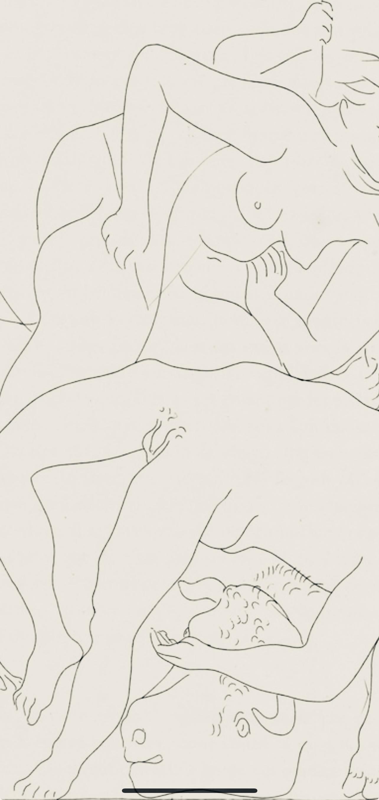 Picasso, Composition, Les Métamorphoses (d'après) - Cubisme Print par Pablo Picasso