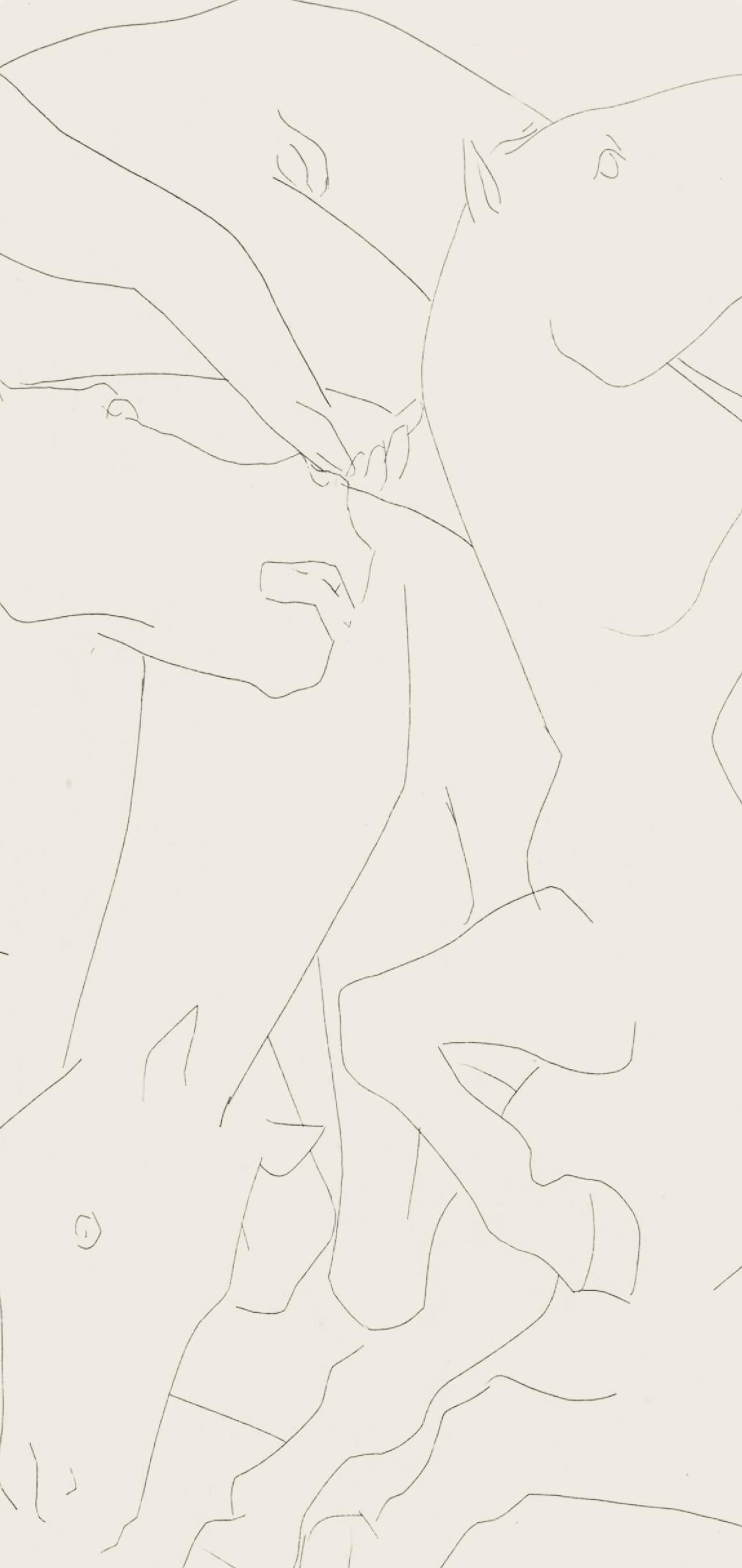 Picasso, Composition, Les Métamorphoses (d'après) - Cubisme Print par Pablo Picasso