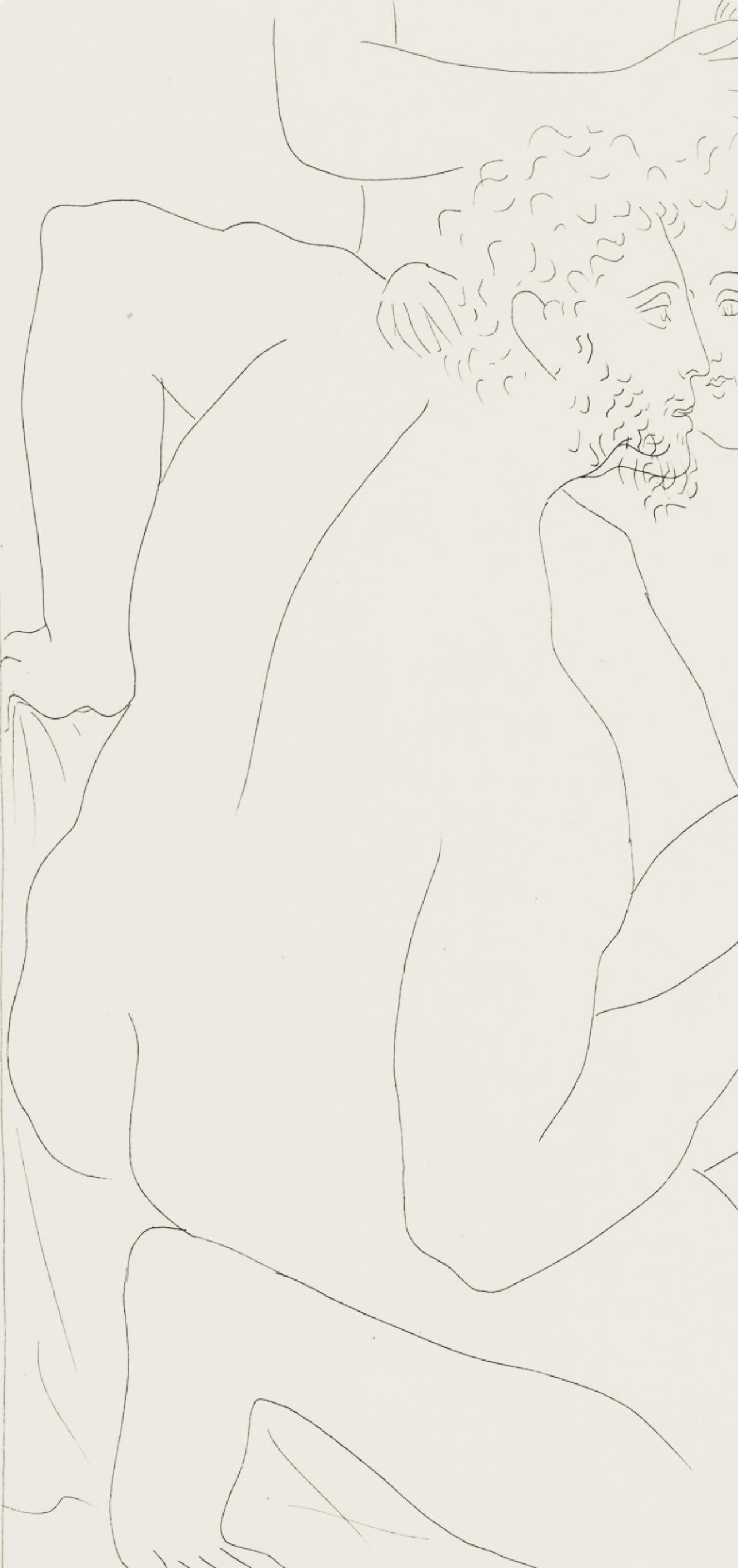 Picasso, Composition, Les Métamorphoses (d'après) - Beige Figurative Print par Pablo Picasso