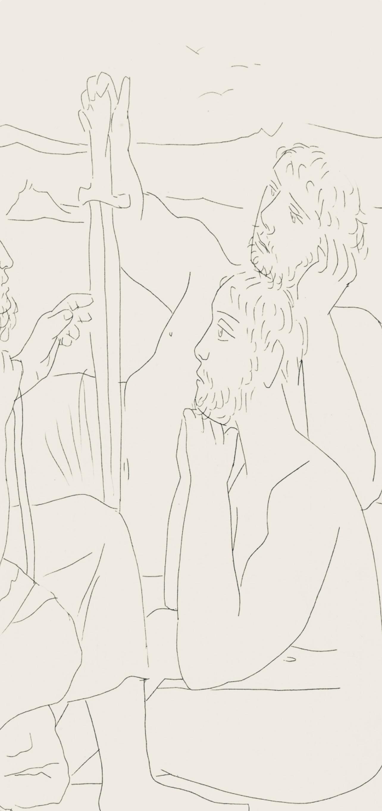 Picasso, Composition, Les Métamorphoses (after) - Beige Figurative Print by Pablo Picasso