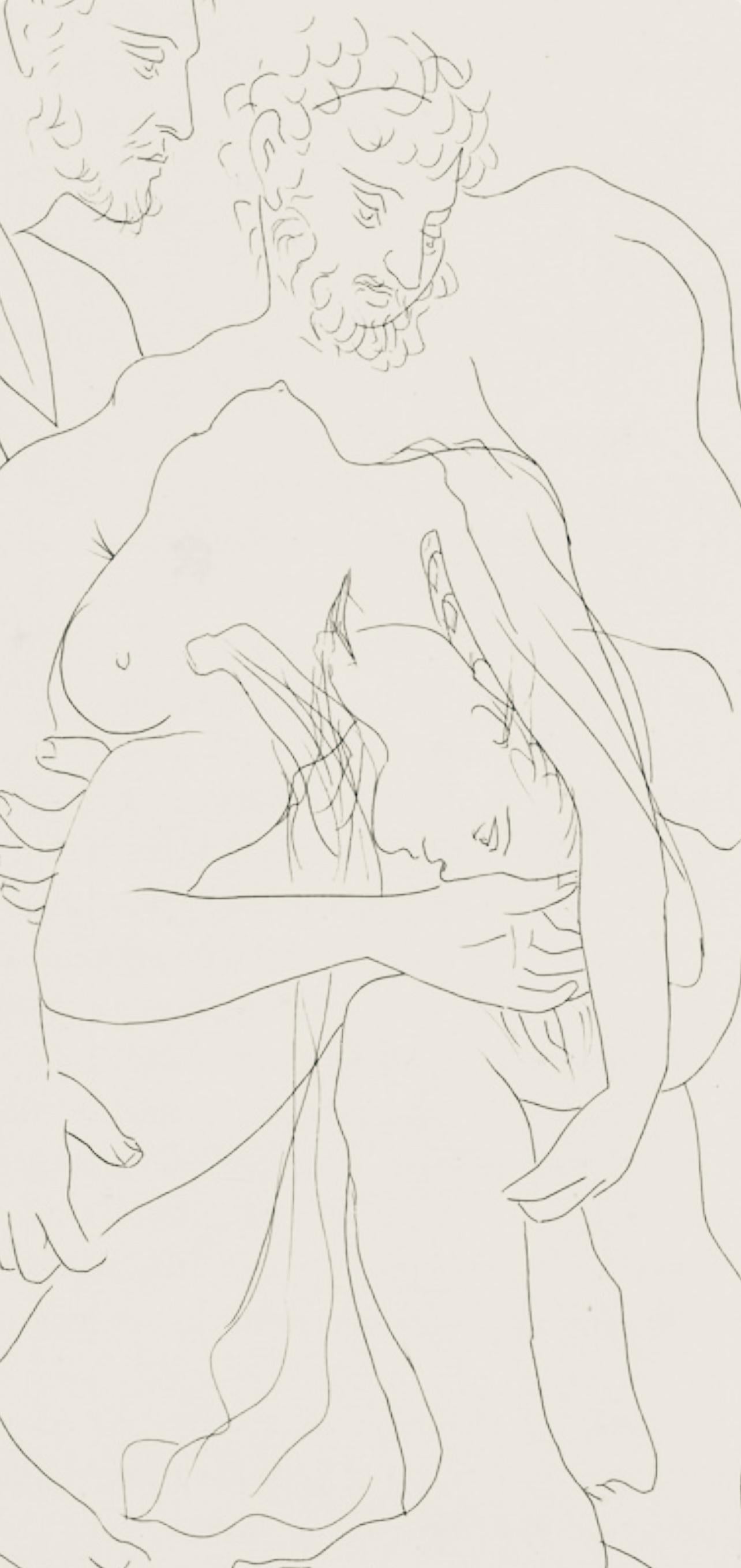 Picasso, Composition, Les Métamorphoses (after) - Beige Landscape Print by Pablo Picasso