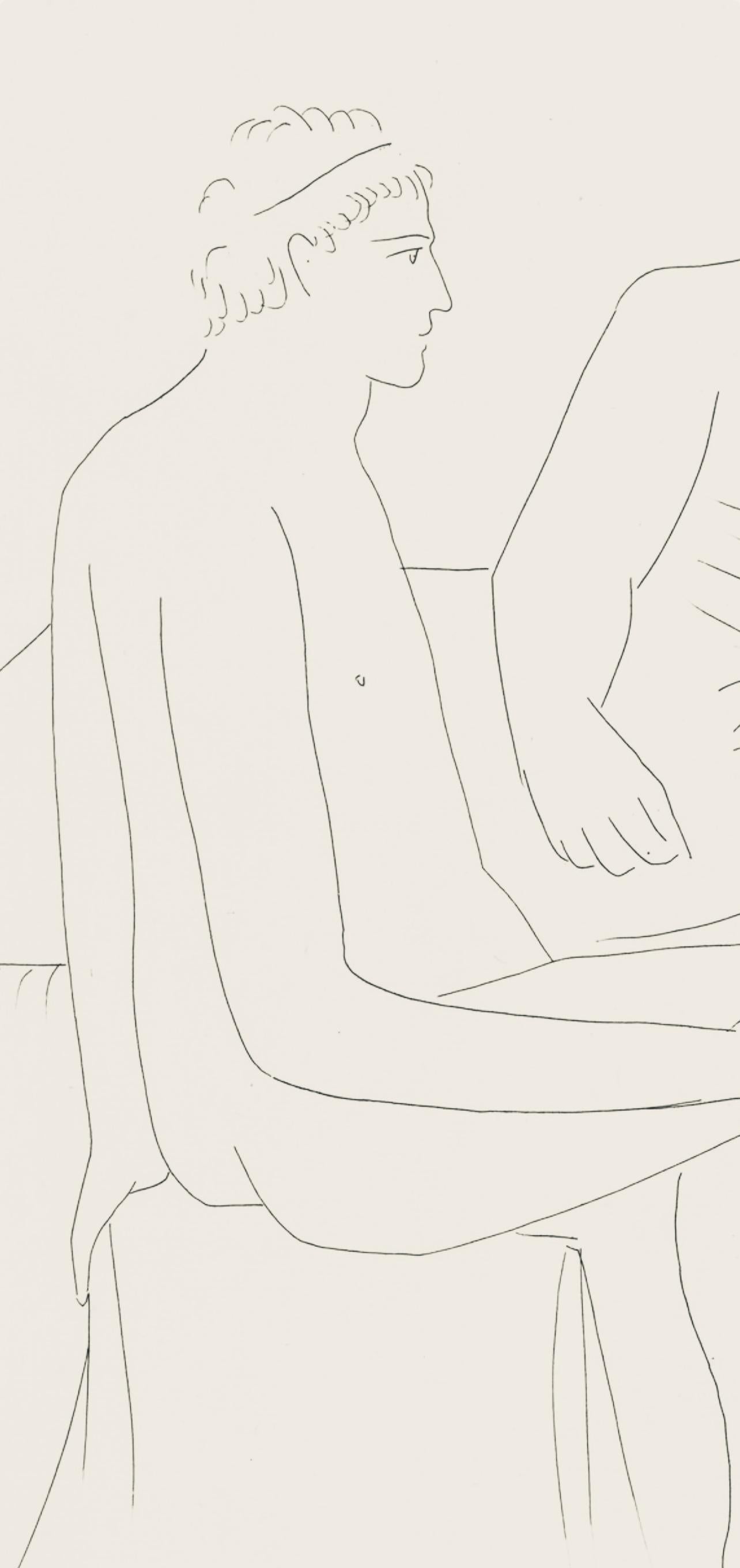 Picasso, Composition, Les Métamorphoses (d'après) - Blanc Landscape Print par Pablo Picasso