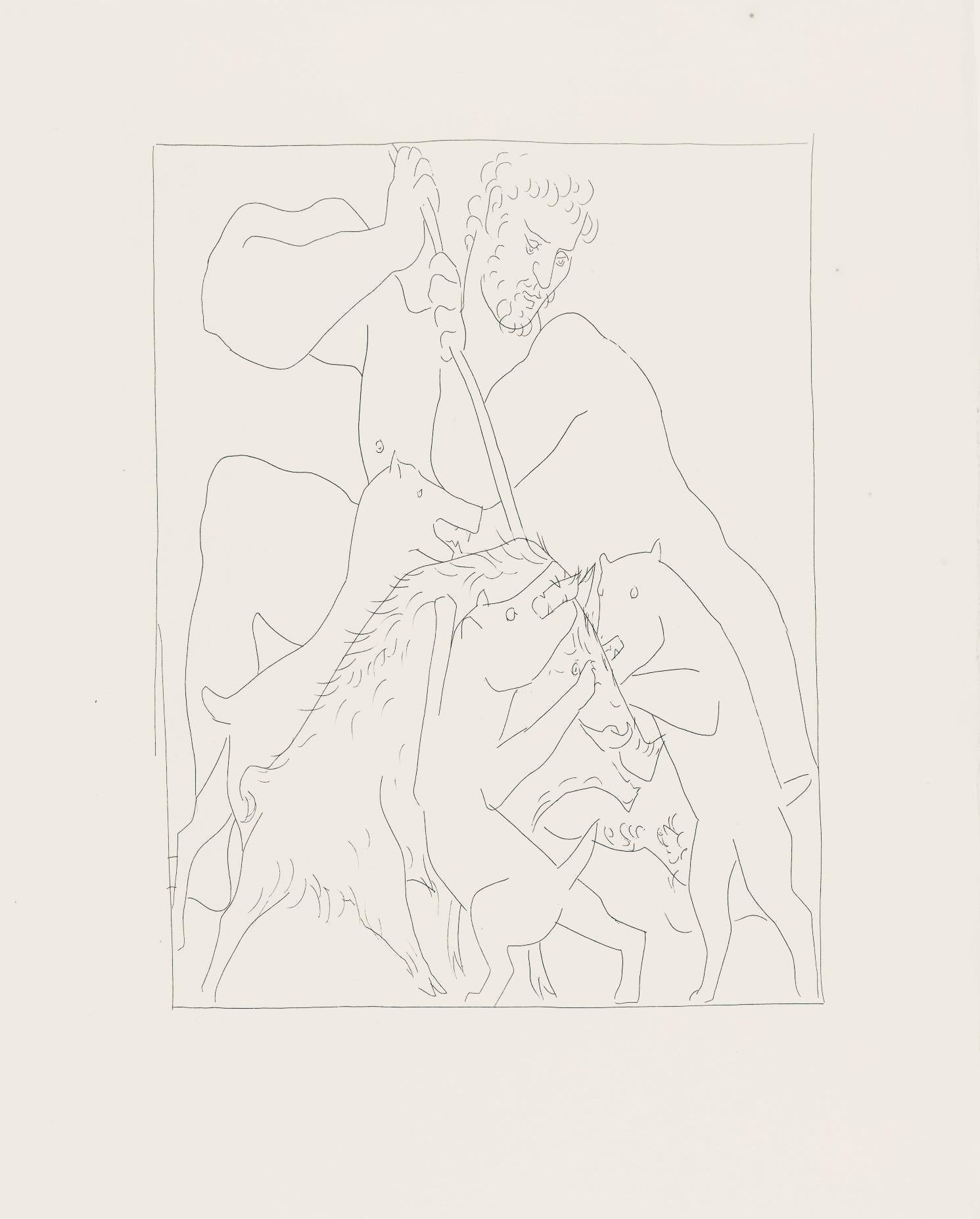 Medium: Lithograph on vélin papier Vergé fin blanc des papeteries de Bellerive paper
Year: 1970
Paper Size: 11.024 x 8.66 inches
Inscription: Inscription: Unsigned and unnumbered, as issued
Notes: From the folio, Les Métamorphoses, eaux-fortes