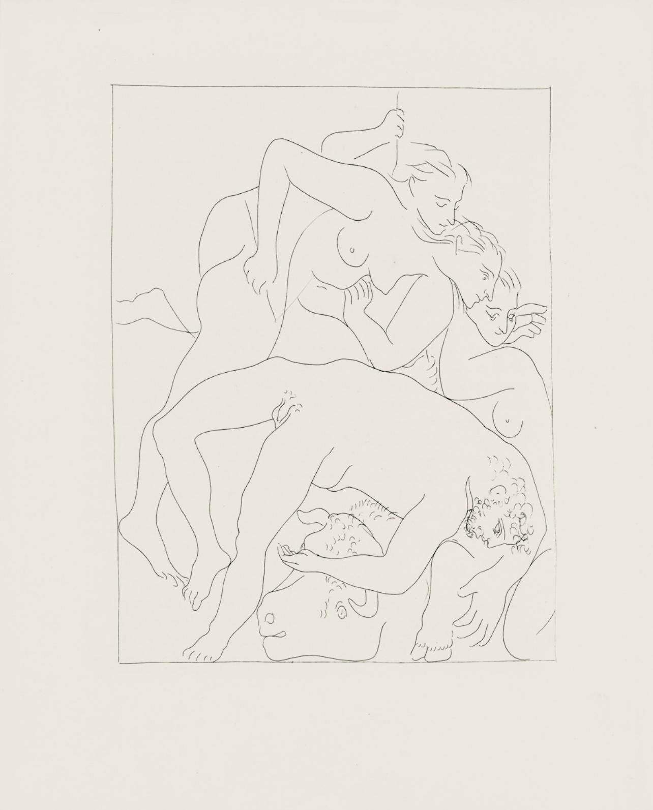 Support : Lithographie sur papier vélin Vergé fin blanc des papeteries de Bellerive
Année : 1970
Taille du papier : 11.024 x 8.66 pouces
Inscription : Inscription : Non signé et non numéroté, tel que délivré
Notes : Extrait de l'in-folio Les