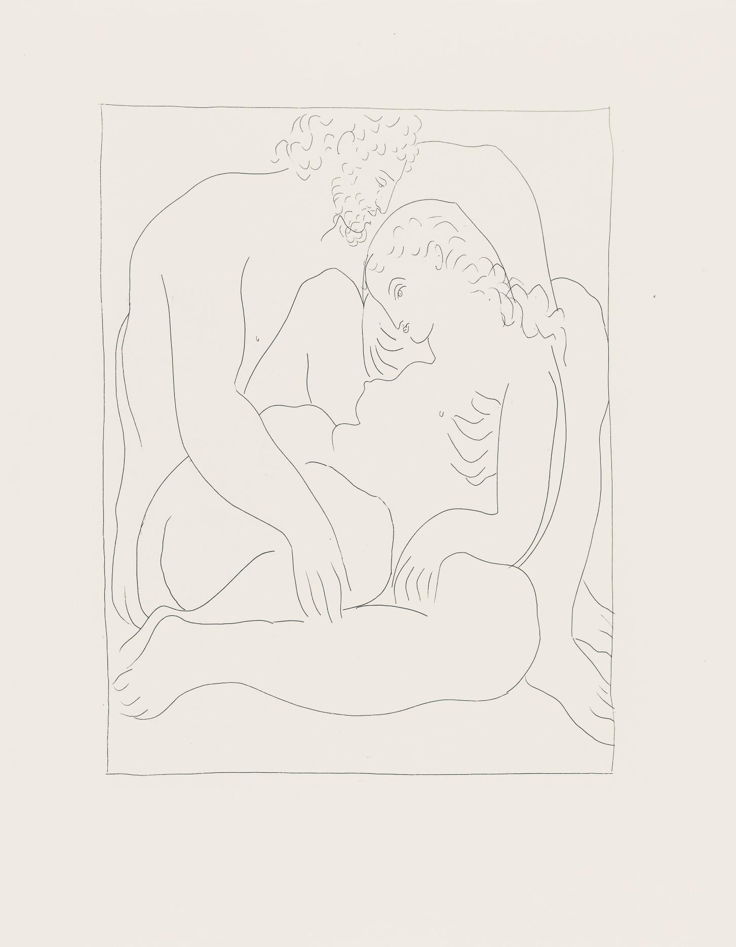 Medium: Lithograph on vélin papier Vergé fin blanc des papeteries de Bellerive paper
Year: 1970
Paper Size: 11.024 x 8.66 inches
Inscription: Inscription: Unsigned and unnumbered, as issued
Notes: From the folio, Les Métamorphoses, eaux-fortes