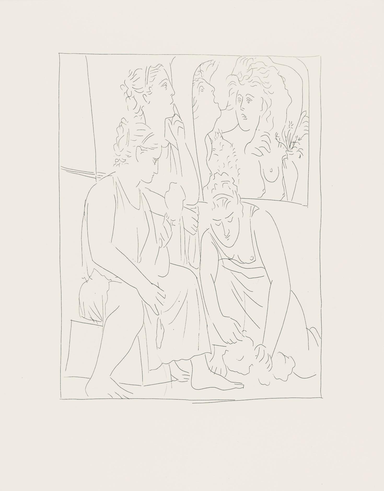 Support : Lithographie sur papier vélin Vergé fin blanc des papeteries de Bellerive
Année : 1970
Taille du papier : 11.024 x 8.66 pouces
Inscription : Inscription : Non signé et non numéroté, tel que délivré
Notes : Extrait de l'in-folio Les